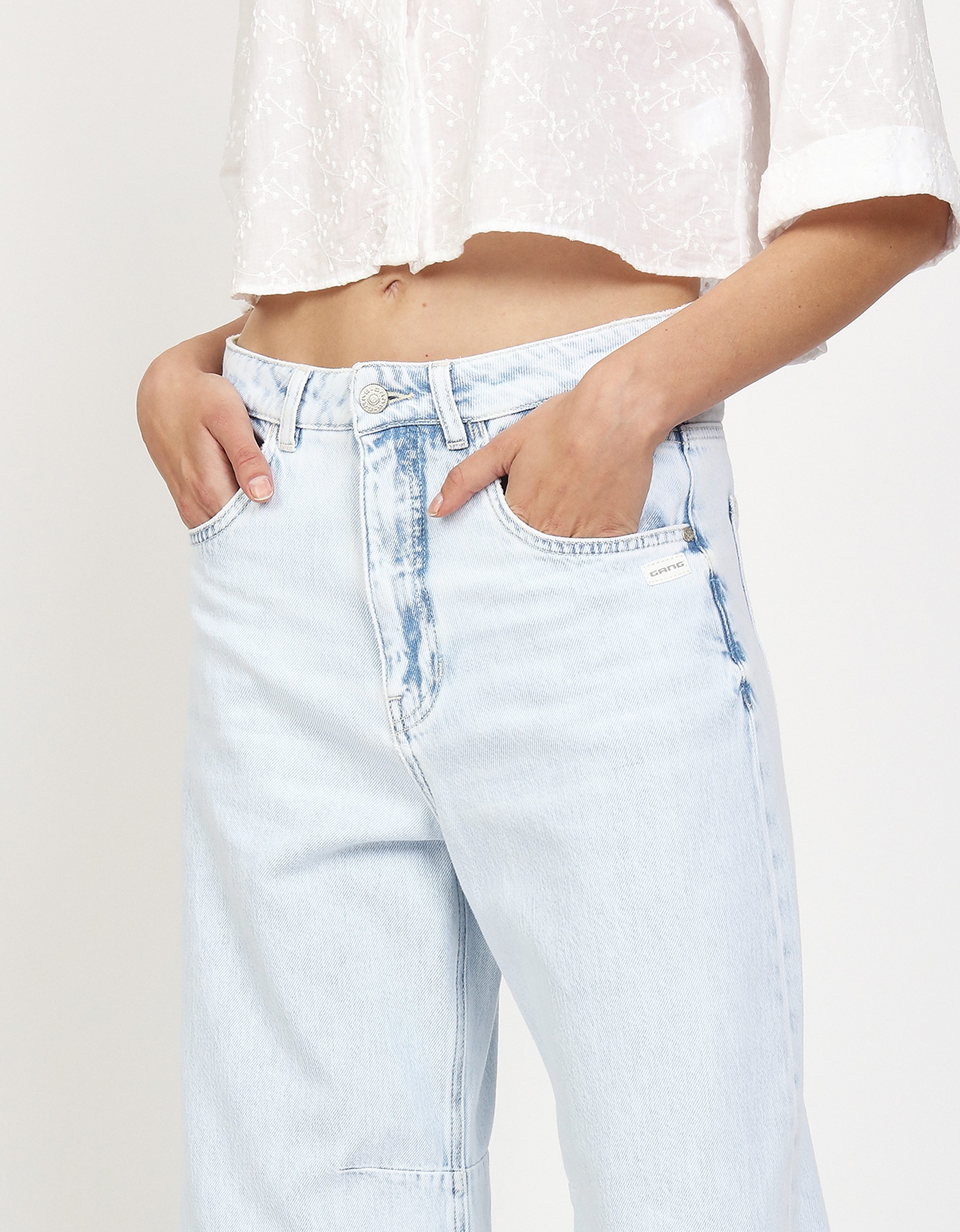 GANG Loose-fit-Jeans 94SARINA mit Abnähern an Knie und Saum