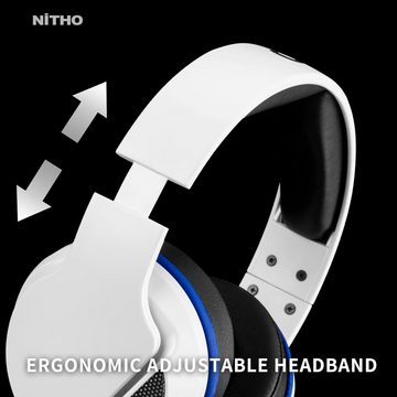 NITHO Janus Gaming Over-Ear Kopfhörer mit Kabel Gaming-Headset (Ultimativer Gaming-Klang für ein immersives Spielerlebnis, das begeistert., mit Bügelmikrofon, 40-mm-Treiber, 3.5-mm-Audioanschluss)