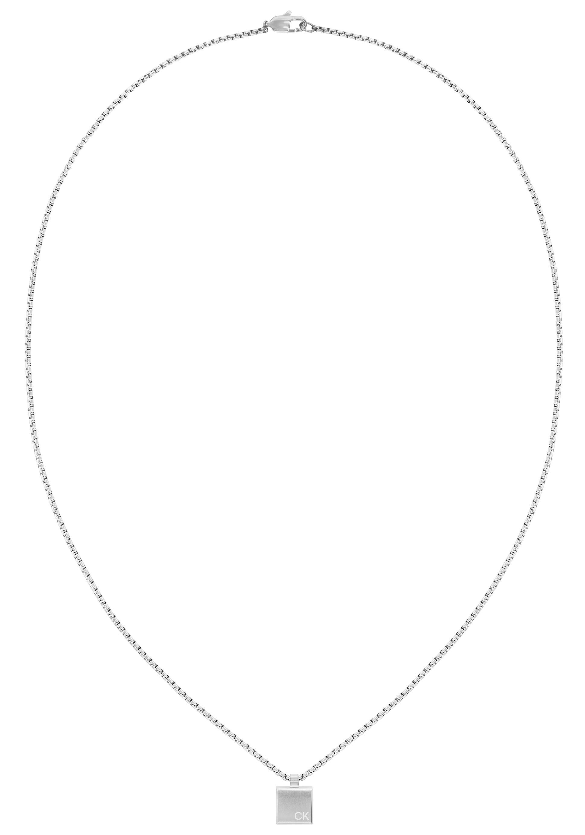 Calvin Klein Kette mit Anhänger Schmuck Edelstahl Halsschmuck Halskette Venezianerkette SQUARES