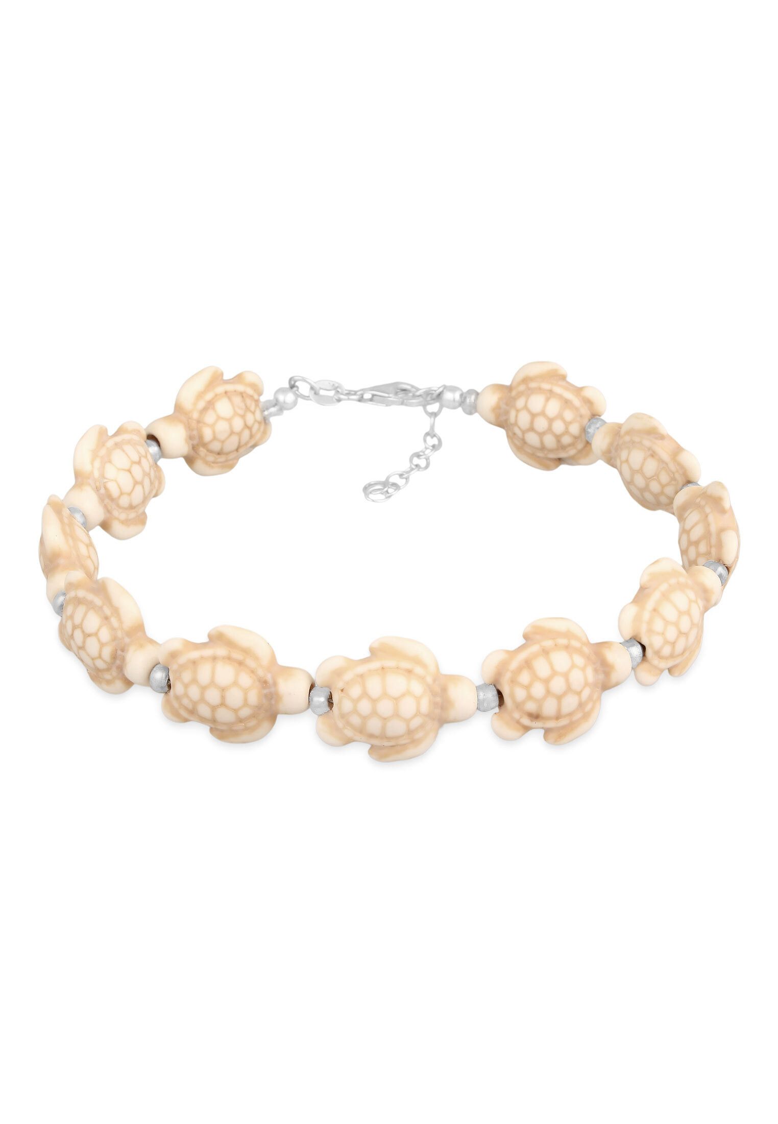 Elli Fußkette Schildkröten Howlith Elemente 925 Sterling Silver, Schildkröte