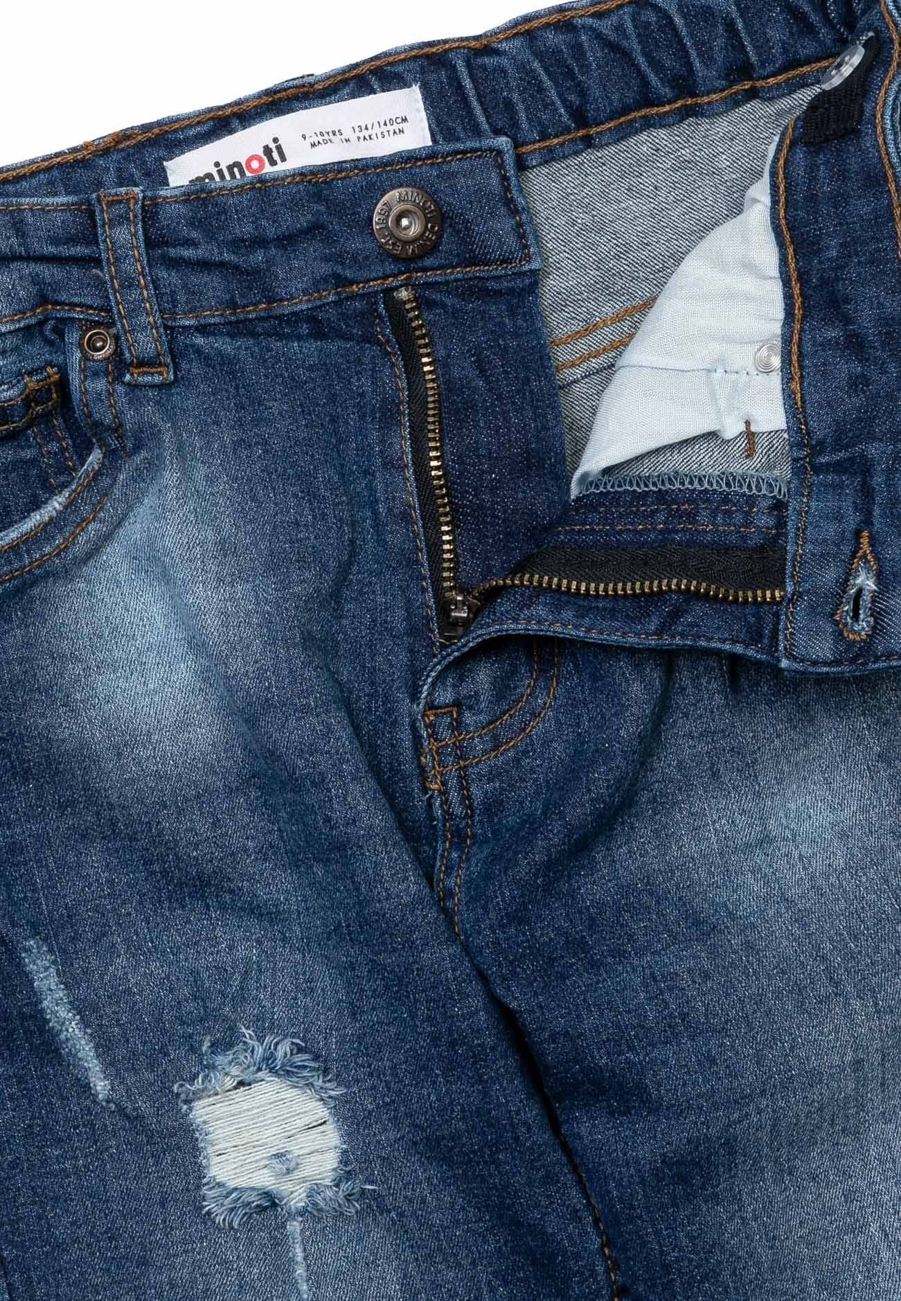 MINOTI Skinny-fit-Jeans Distressed Denim-Blau Skinny-Jeans (3y-14y)