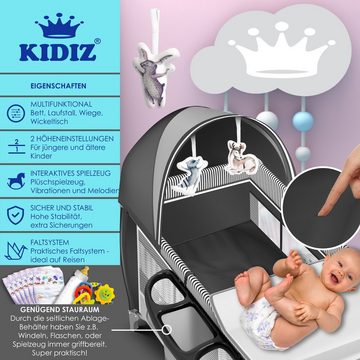 KIDIZ Baby-Reisebett, Babybett in Reisebett Kombi Set Baby Bett mit Wickelauflage