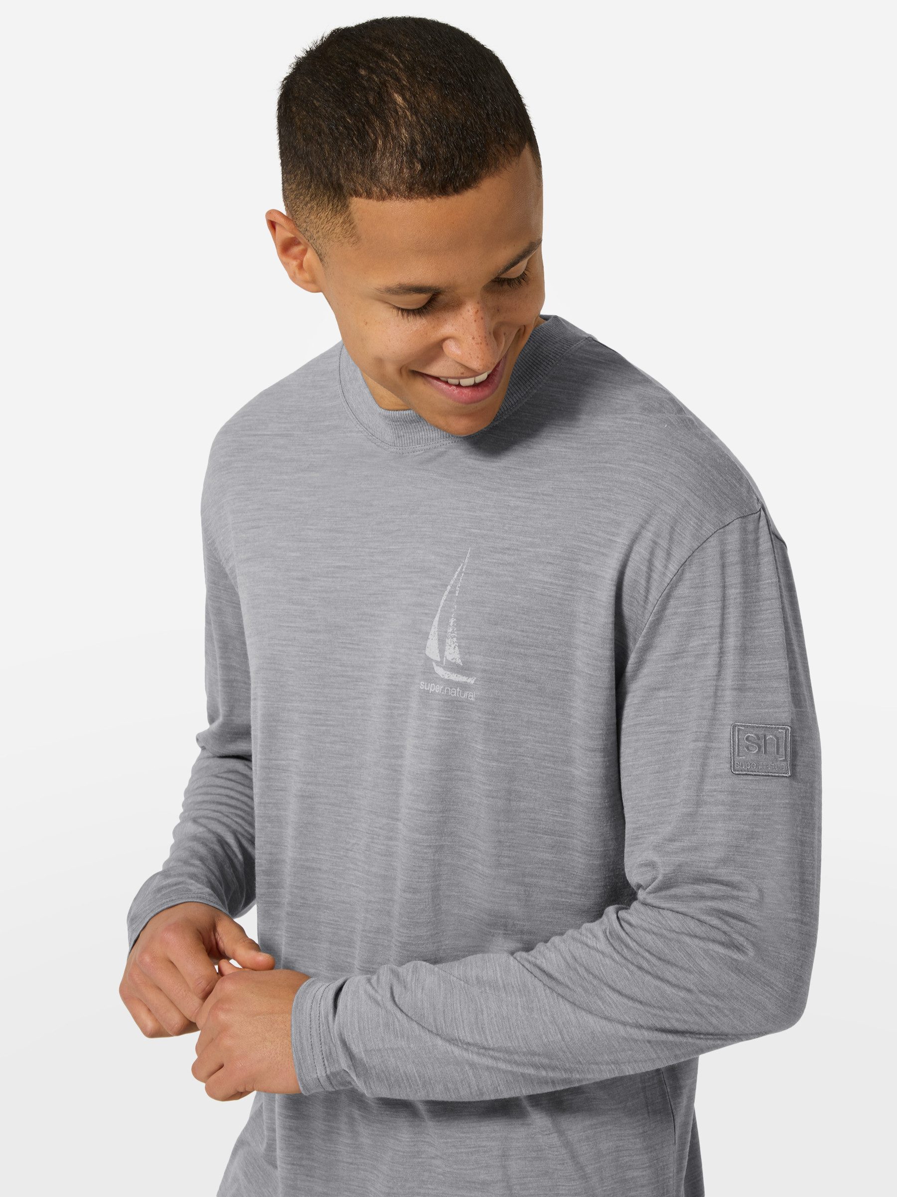 Langarmshirt für Herren, nachhaltig, Merino