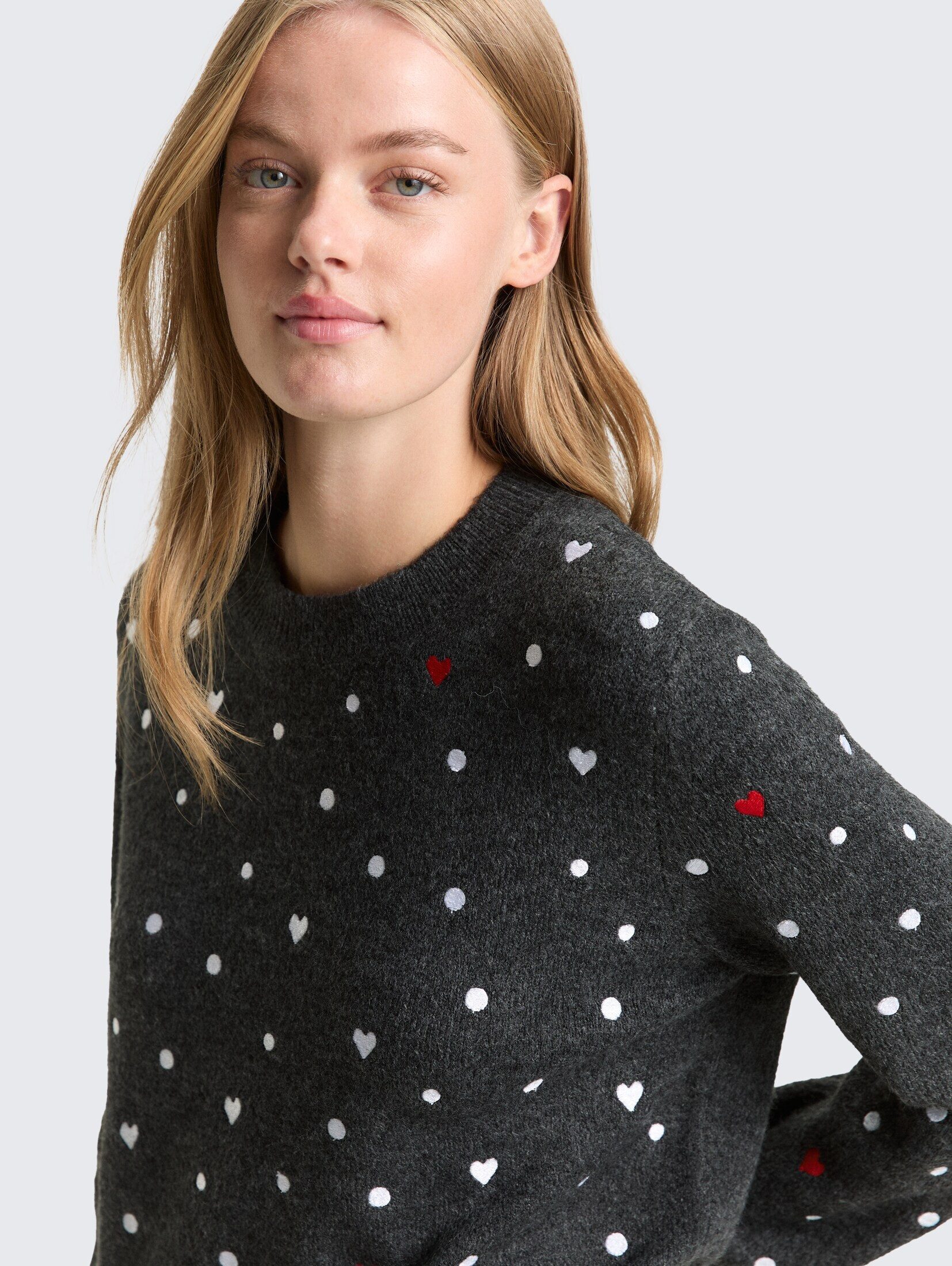 TOM TAILOR Denim Strickpullover Pullover & Strickjacken Relaxed Fit Strickpullover mit Stickereien
