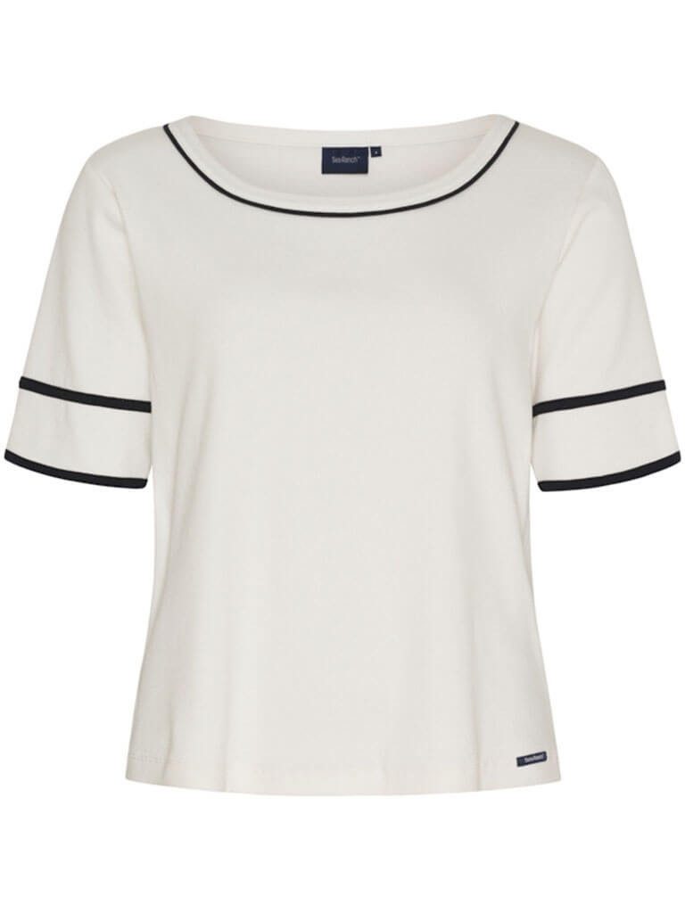 Sea Ranch T-Shirt Marita Damen T-Shirt Marita mit Absetzungen - Kurzarm-Shirt mit Rundhals