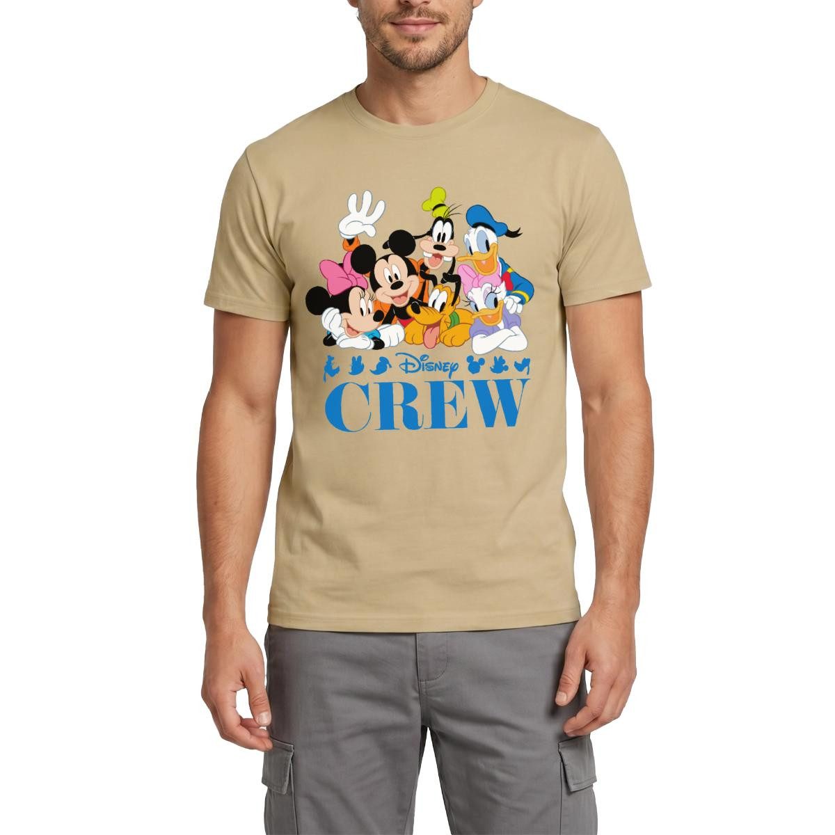 Spreadshirt T-Shirt Mickey & Minnie Pluto Goofy Daisy Donald Crew Männer T-Shirt (1-tlg)