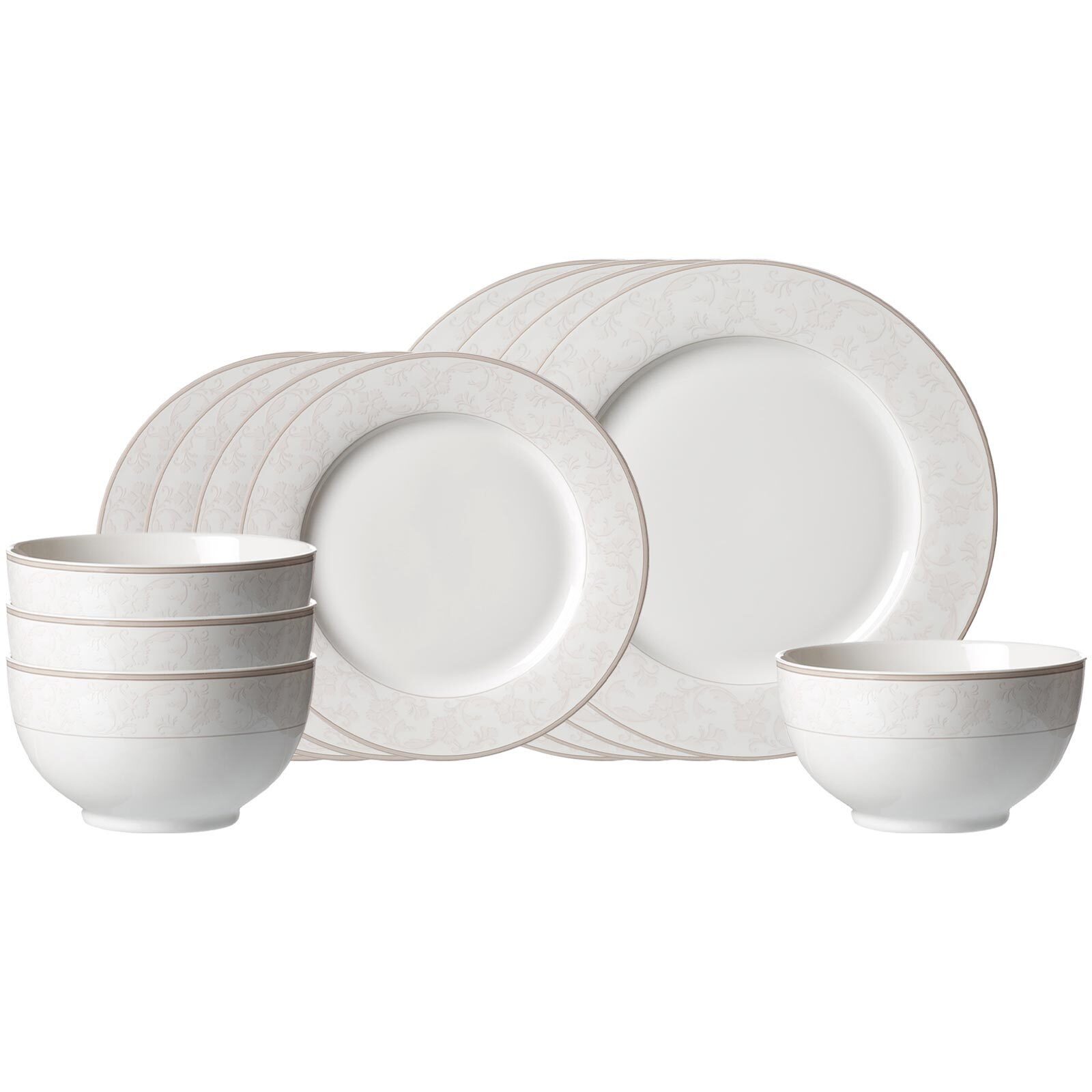 Ritzenhoff & Breker Kombiservice Isabella Basic-Set 12-tlg. (12-tlg), 4 Personen, Porzellan