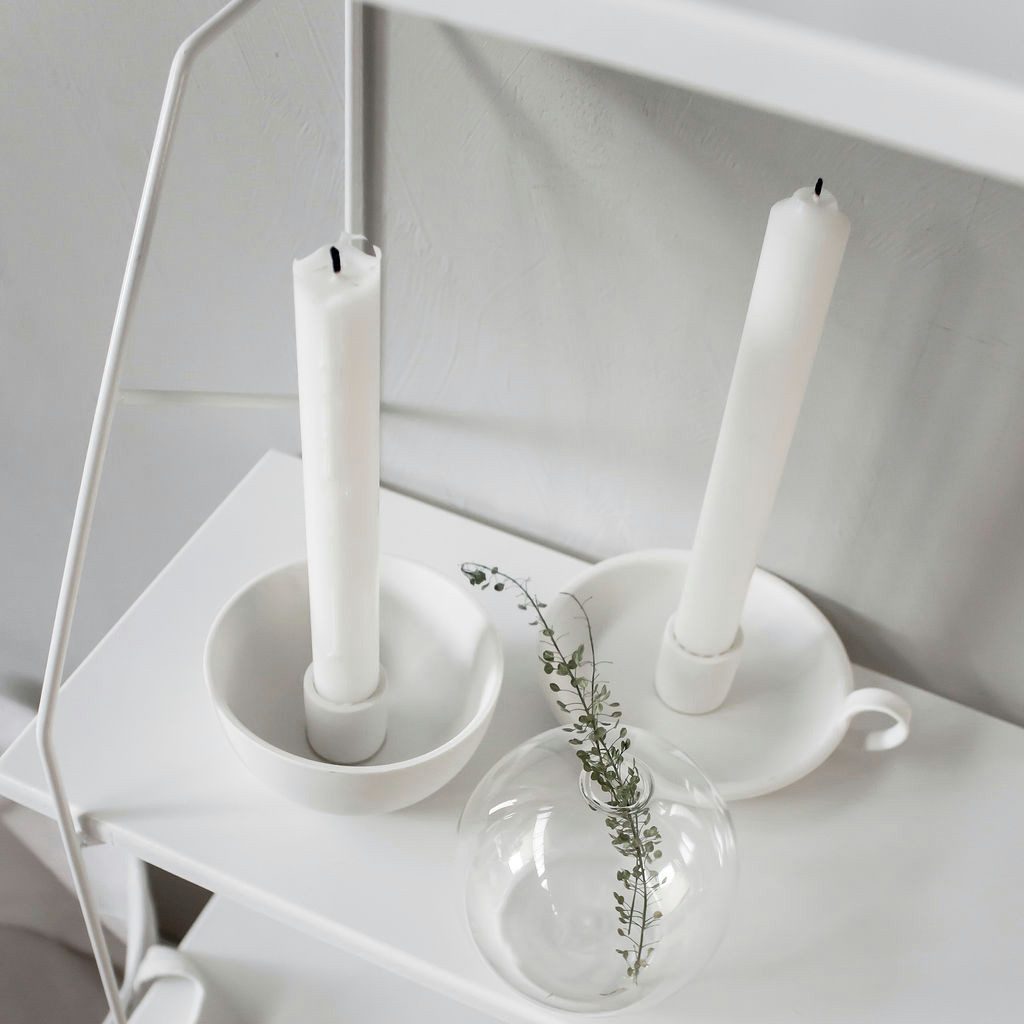 Storefactory Scandinavia Kerzenständer Kerzenhalter LIDATORP Mini weiß, Ø 1 günstig online kaufen