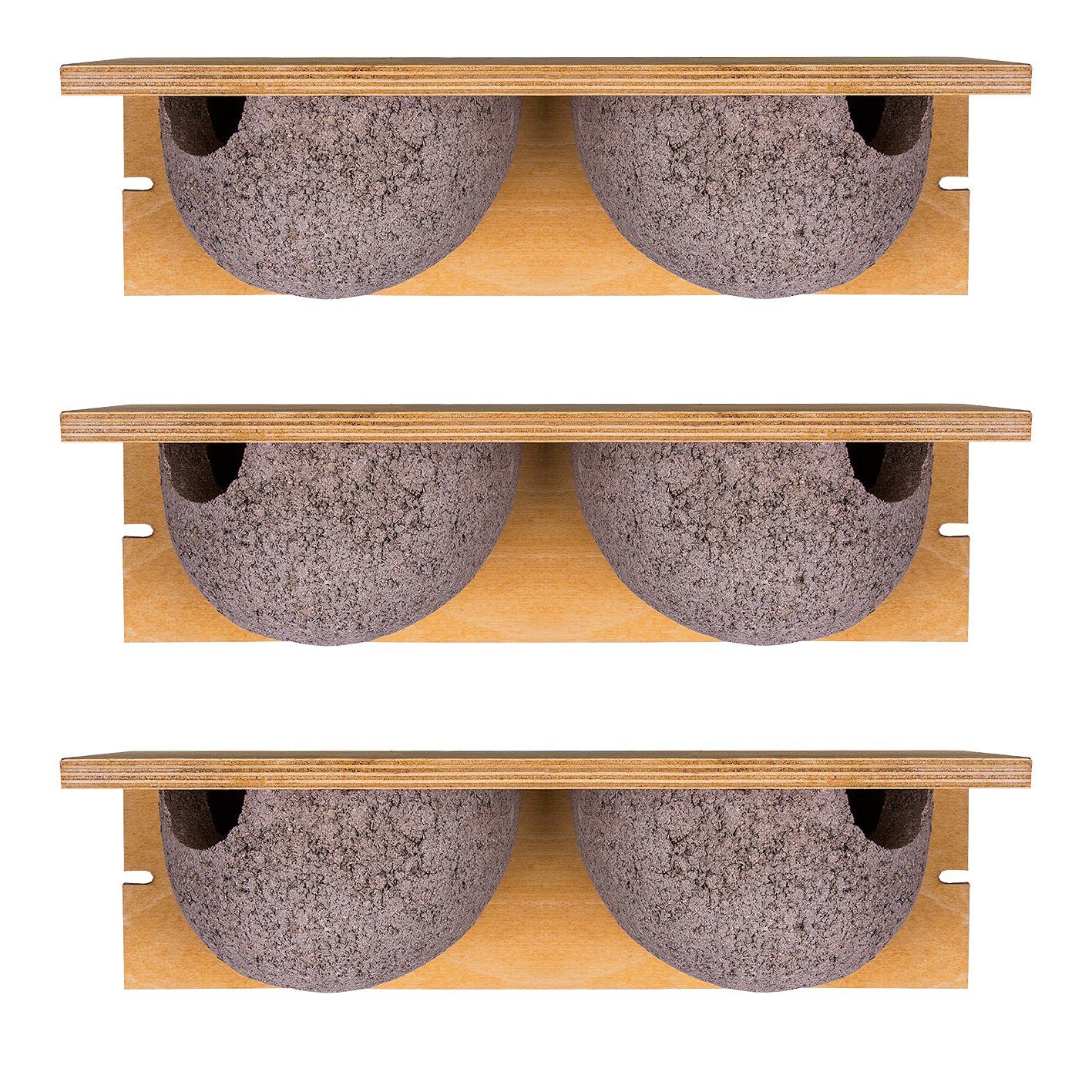 BigDean Nistkasten 3x Schwalbennistkasten Doppelnest Schwalbennest Nisthilfe Holzbeton, Schwalbennest, Doppelwohnung Schwalben