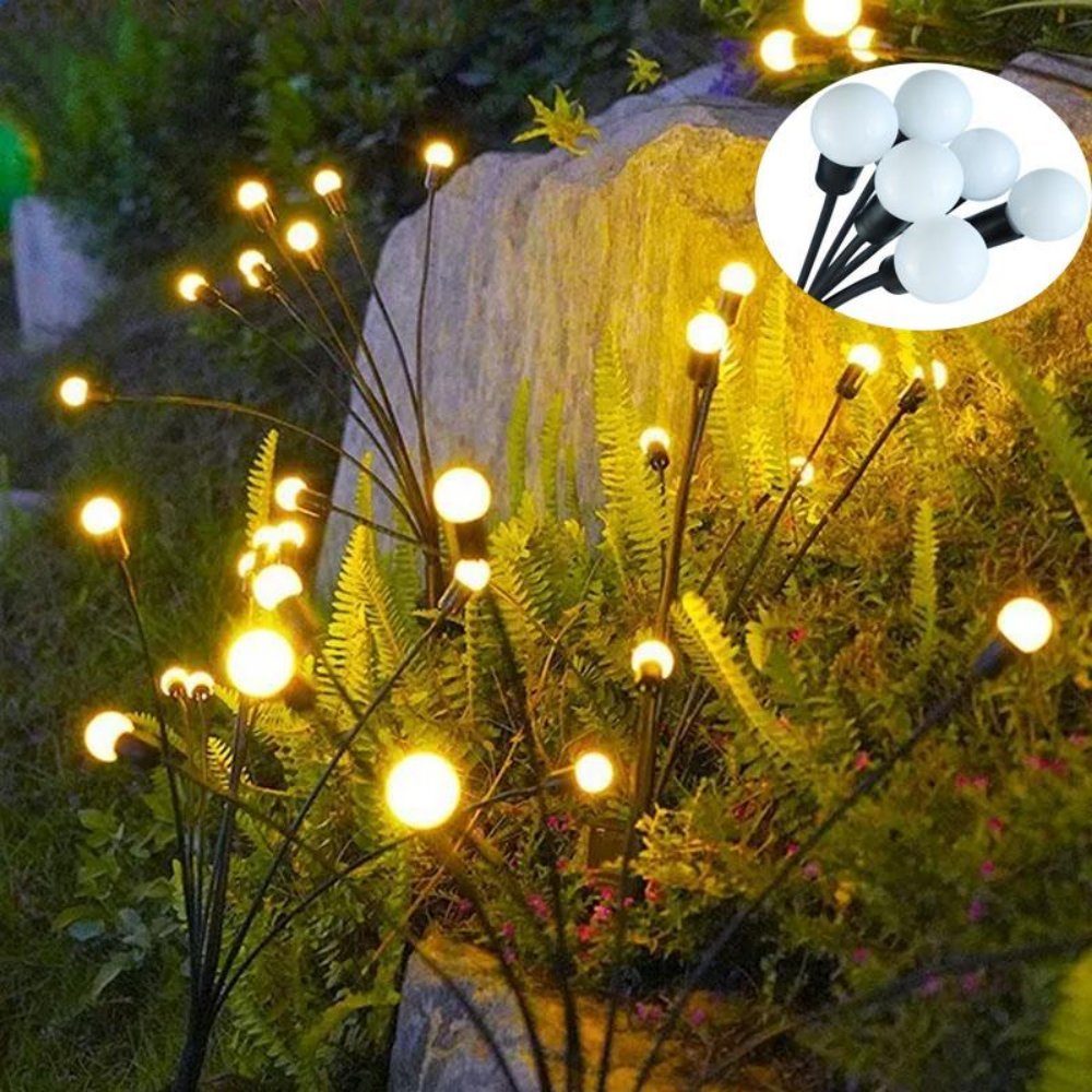 Swinging iscooter Solarleuchten integriert, LED LED, 8 Lichter Garten Außen für fest 2 LED Außen Stück Warmweiß, Garten, Wasserdicht, Glühwürmchen Solar-gartenlichter Solarleuchte Solarlampen