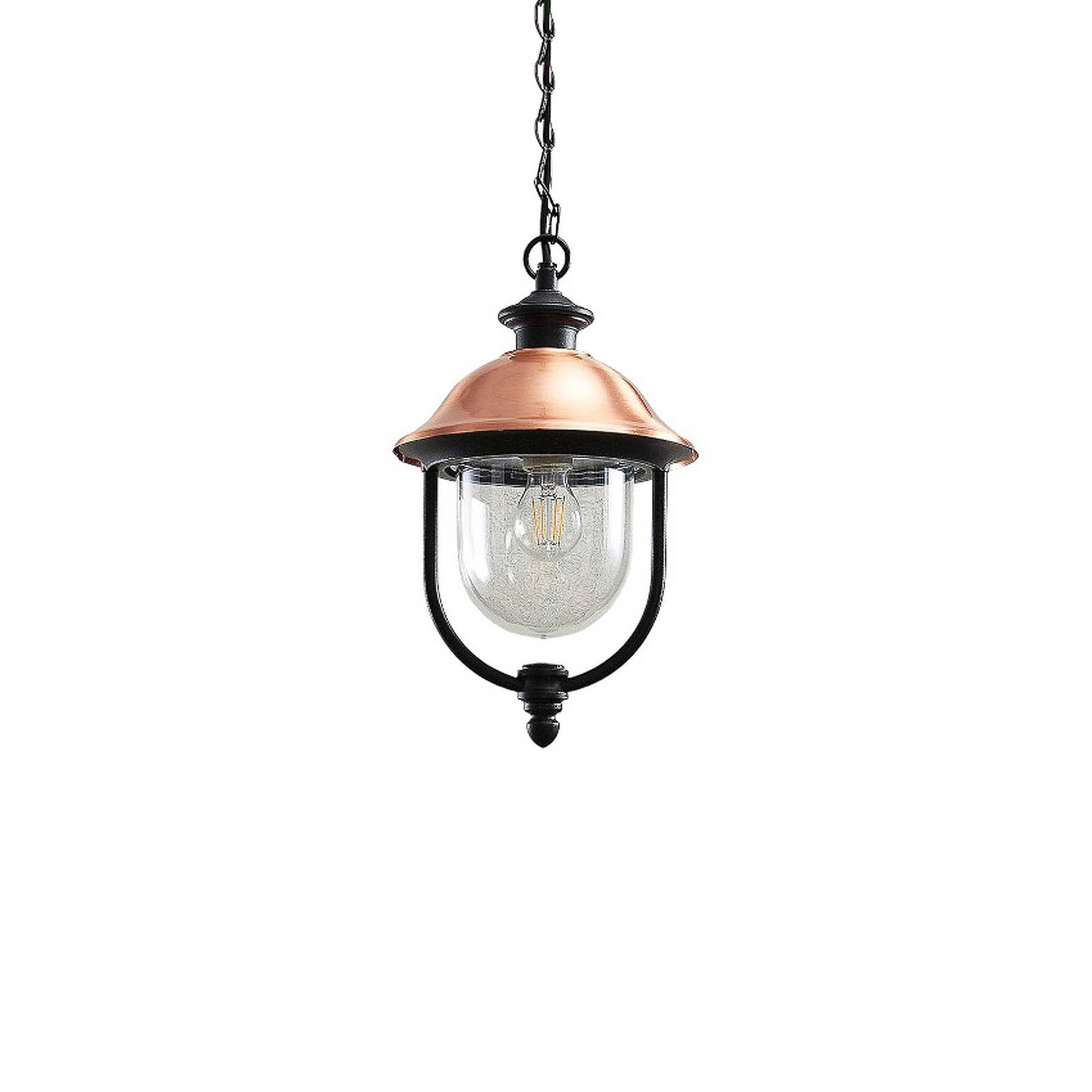 Lindby Hängeleuchten Clint, Metall, Kupfer IP44, 1 x 60 W günstig online kaufen