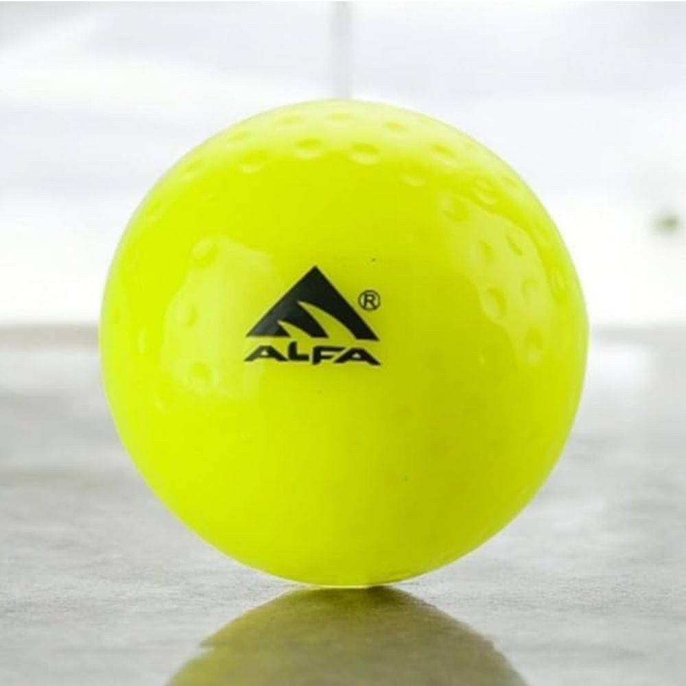 ALFA Hockeyball AB-93 Dimple Feldhockeyball Standardgröße PU Weiß Training (Feldhockeyball, Standardgröße PU-Material)