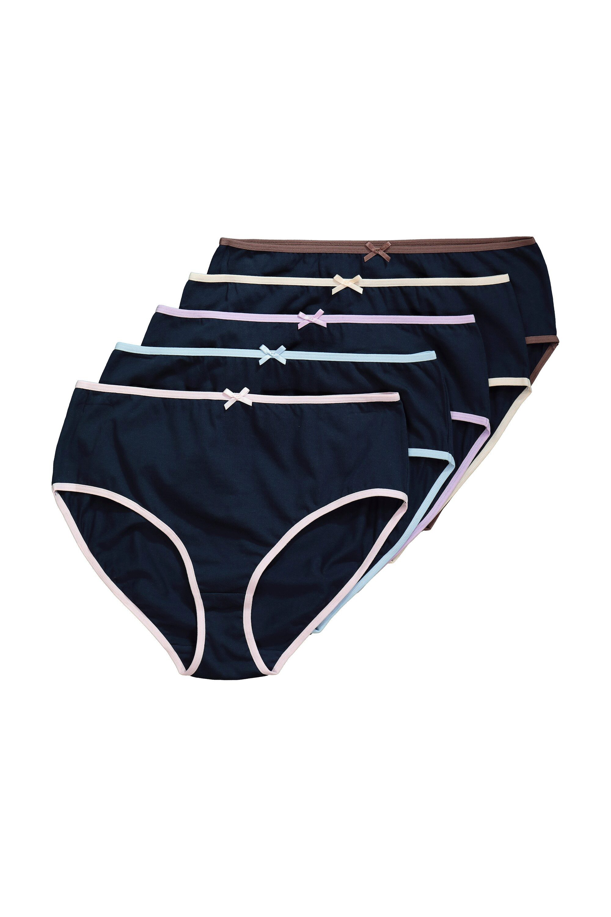 Slip Midislips 5er-Pack farbige Kanten