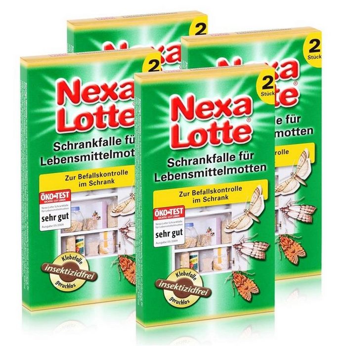 Nexa Lotte Insektenfalle Nexa Lotte Schrankfalle für Lebensmittelmotten 2 stk. (4er Pack)