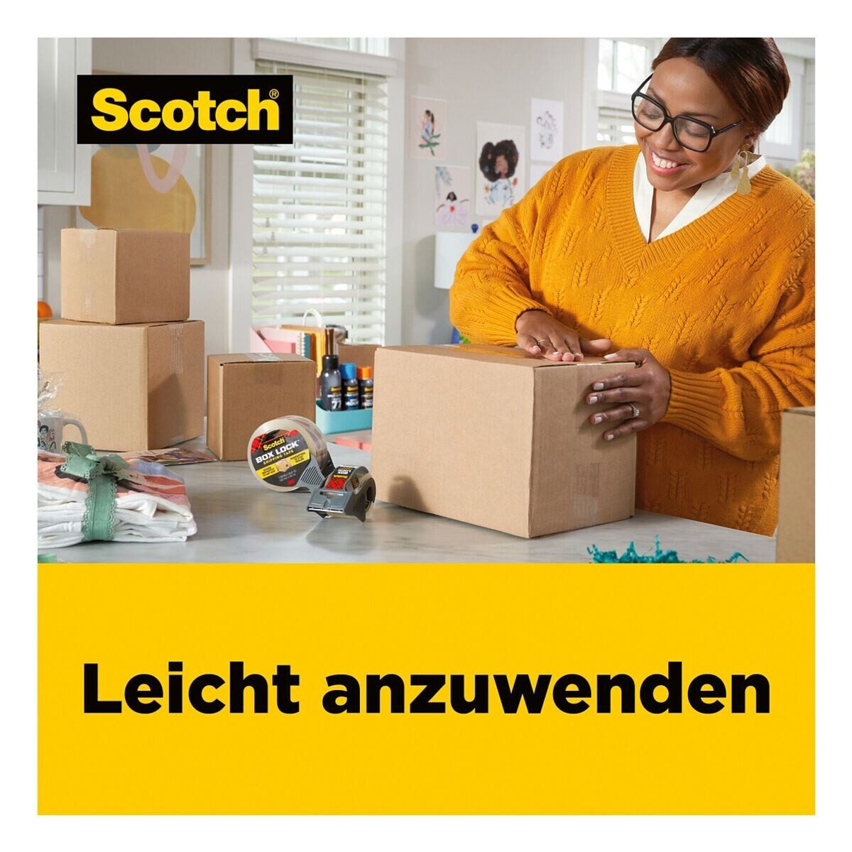 SCOTCH Klebeband Box Lock (3-St) 48 mm x 50 m Packband