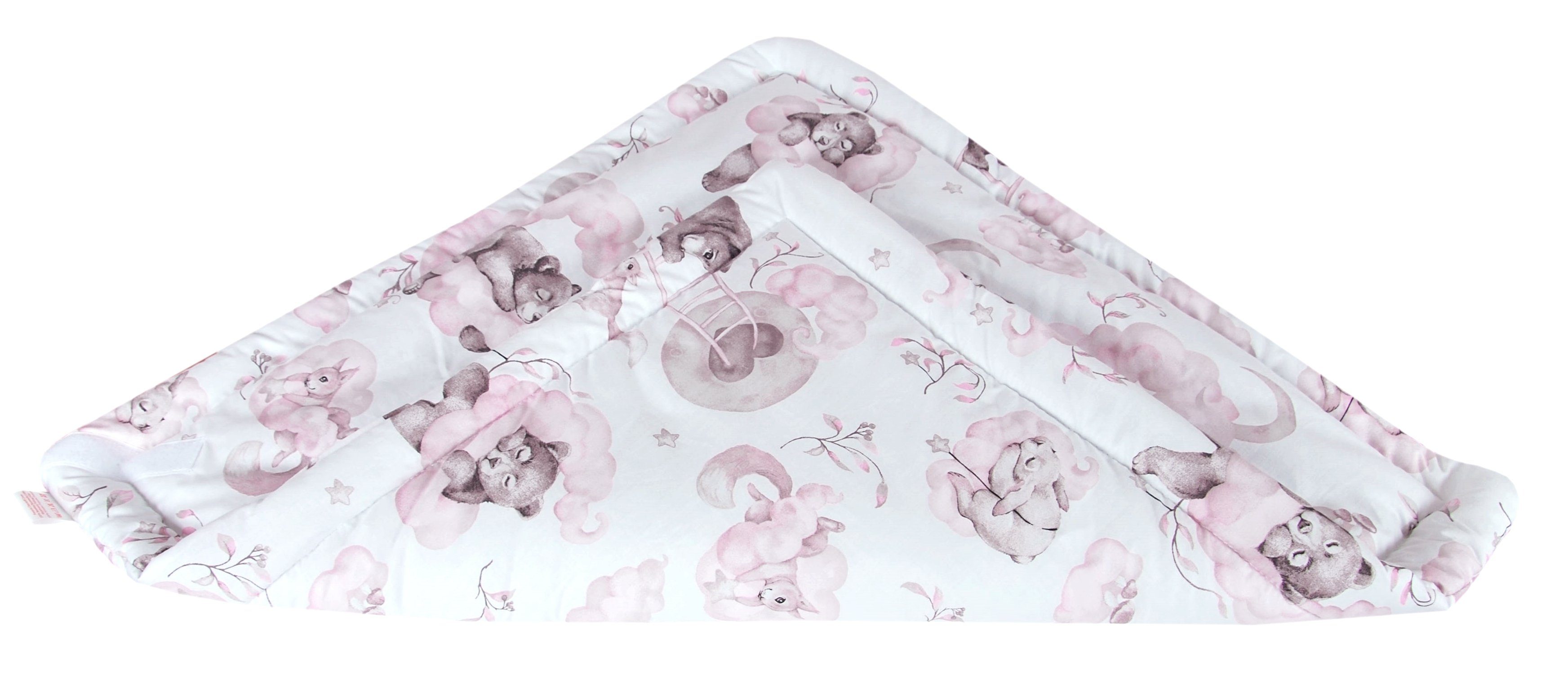 Babydecke BABYLUX Einschlagdecke BABYHÖRNCHEN 75x75cm Neugeborene, BabyLux, 128. Bär Rosa