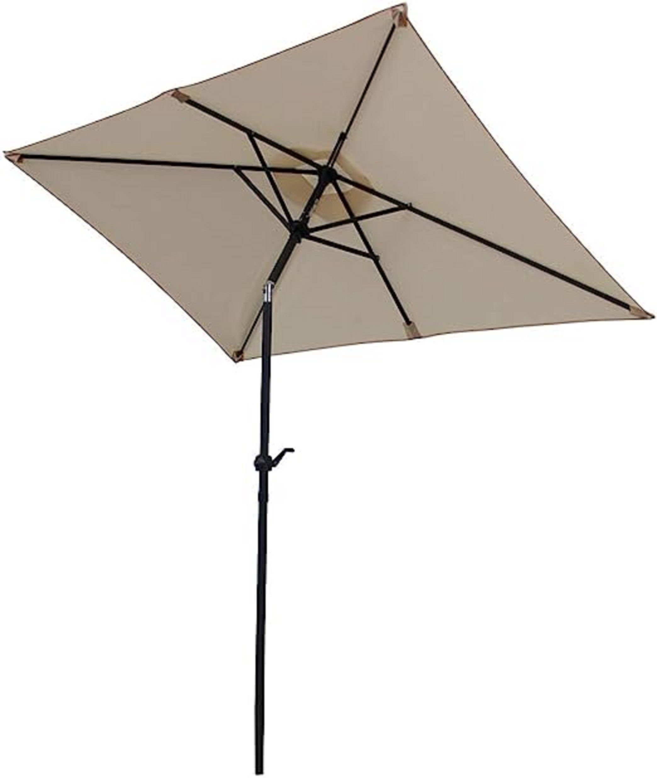 Gardissimo Rechteckschirm Sonnenschirm New Sunny 210 x 140 cm, LxB: 240x210 cm, Spar-Set, 1 Schirm, mit Kurbel knickbar Windauslass UV-Schutz 50+