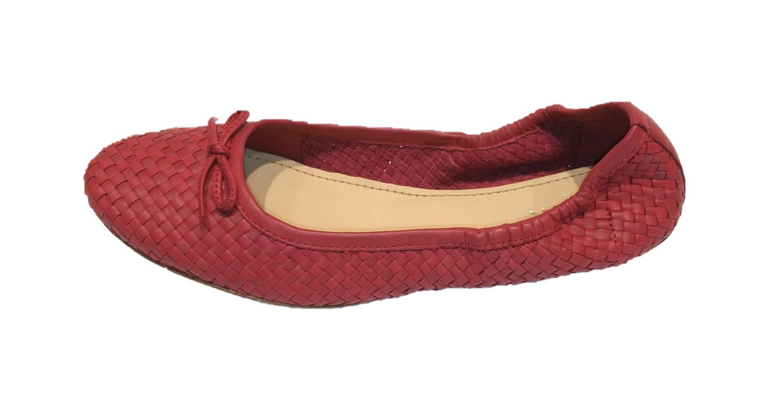 Allan K Allan K CAPRI Flecht-Leder-Schuhe Geschlossene Ballerinas Schlappen