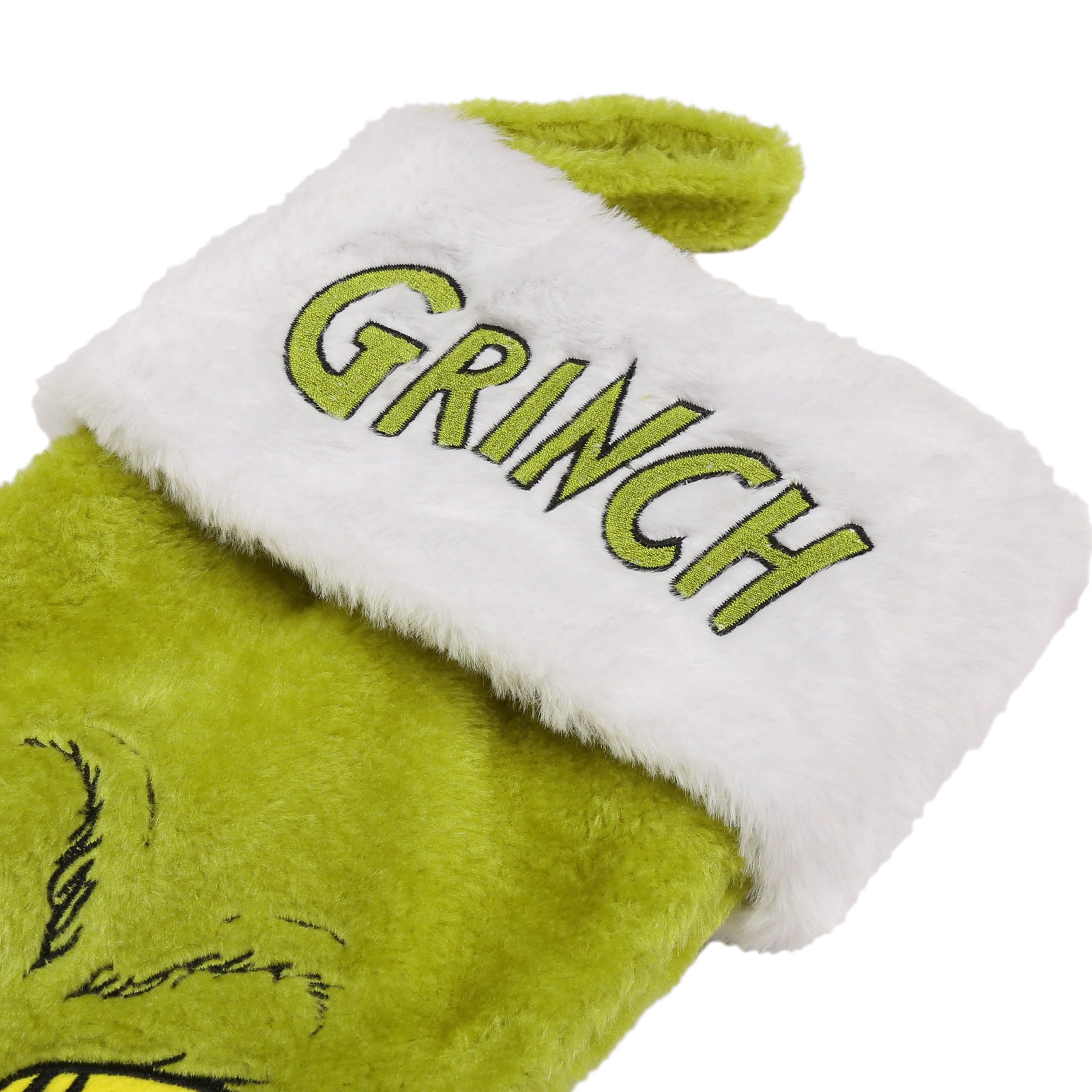 Sarcia.eu Weihnachtsfigur Grinch Geschenksocke, Weihnachts-Socke für Kamin, groß 43×28 cm