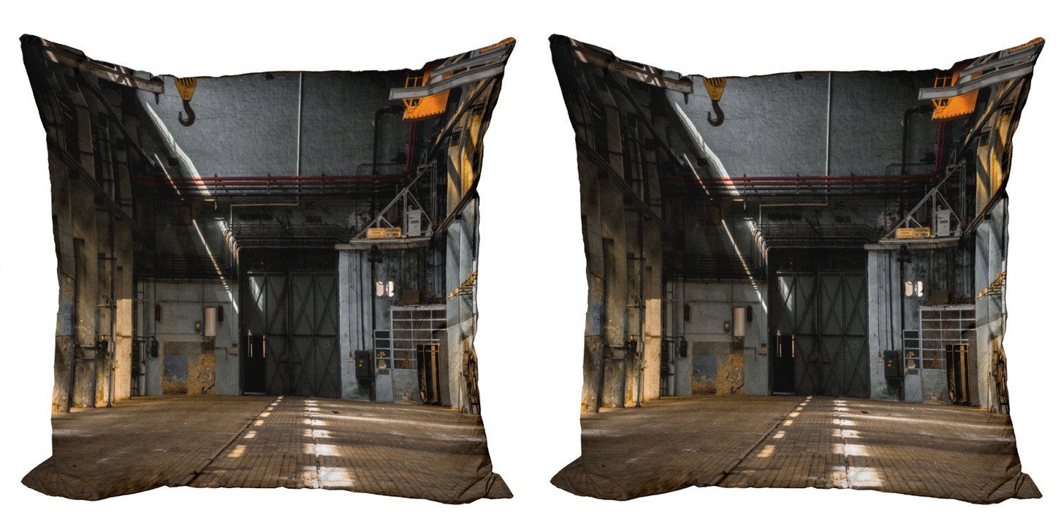 Abakuhaus Innen Digitaldruck, (2 Stück), Modern industriell Kissenbezüge Accent Doppelseitiger dunkle