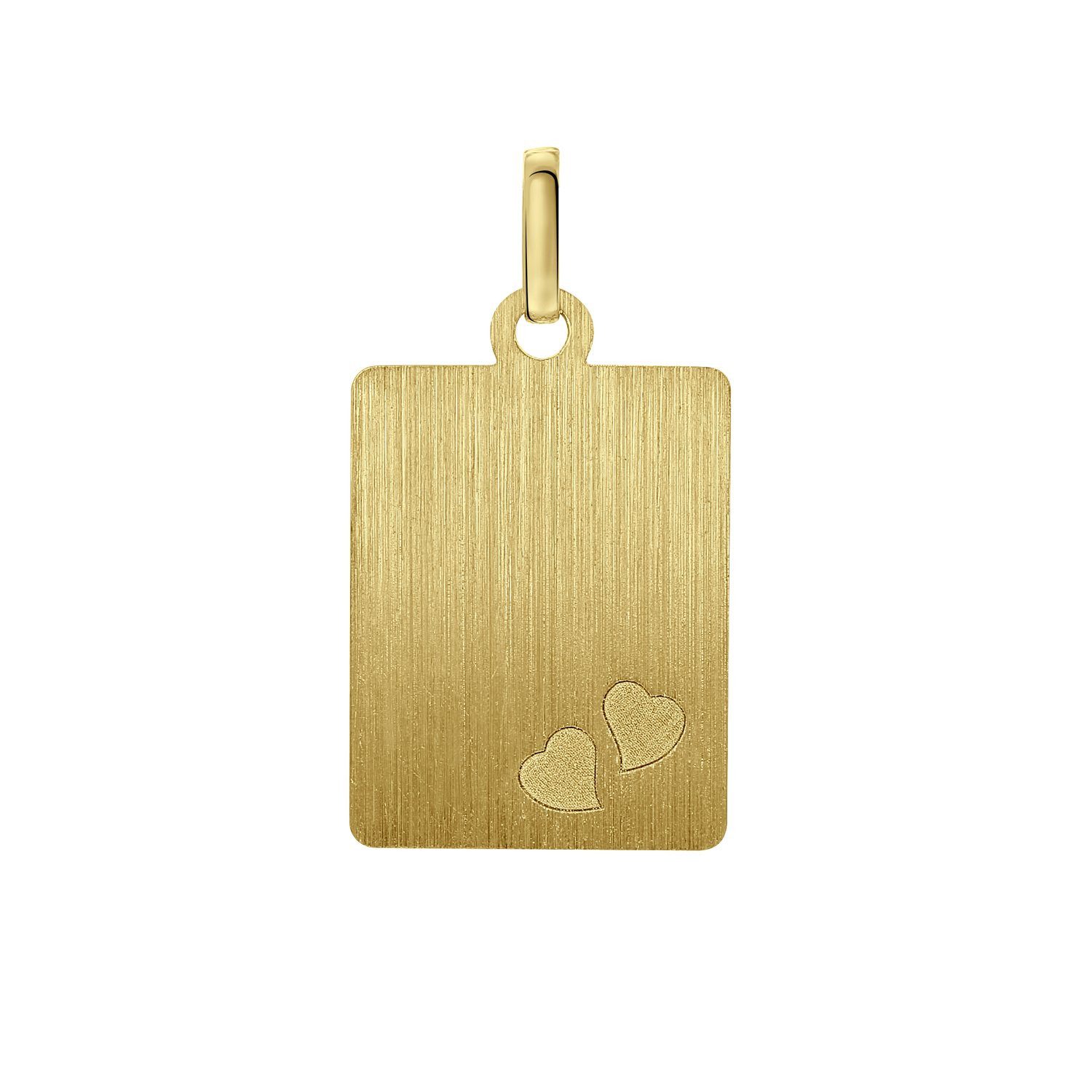 LUCARDI Anhänger mit Gravur Anhänger - 585 Gold - Gold - Unisex