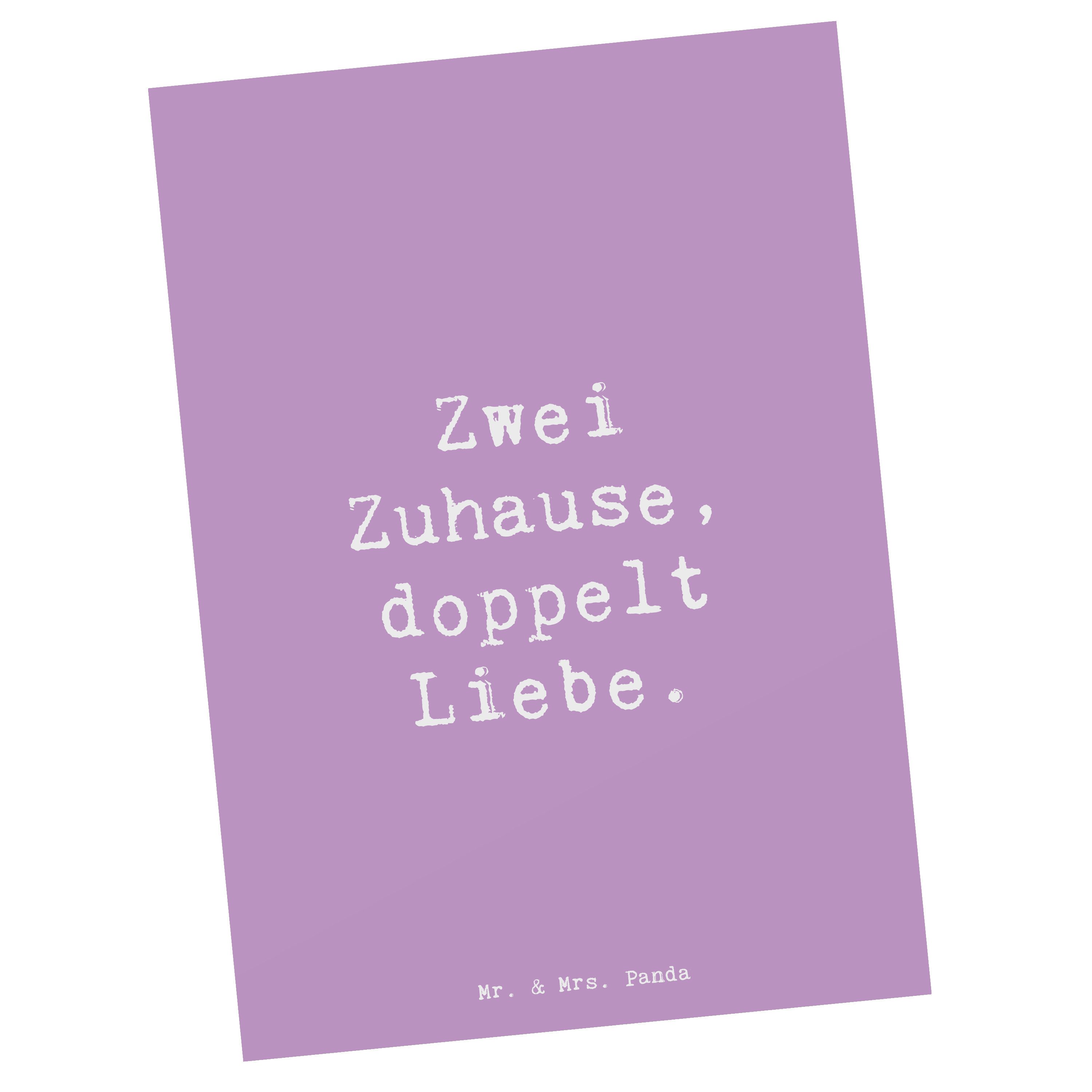 Postkarte Trennung von den Eltern - Lavendeltraum - Geschenk, Zwei Zuhause, Mut