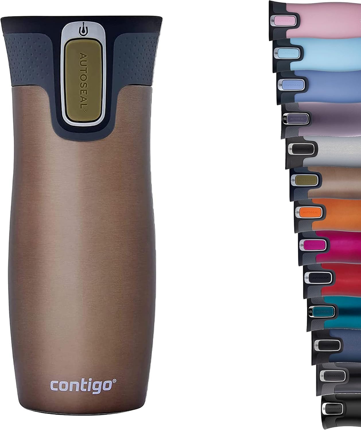 CONTIGO Isolierflasche Contigo Thermobecher West Loop Edelstahl Isolierbecher 470 ml Fb.Latte