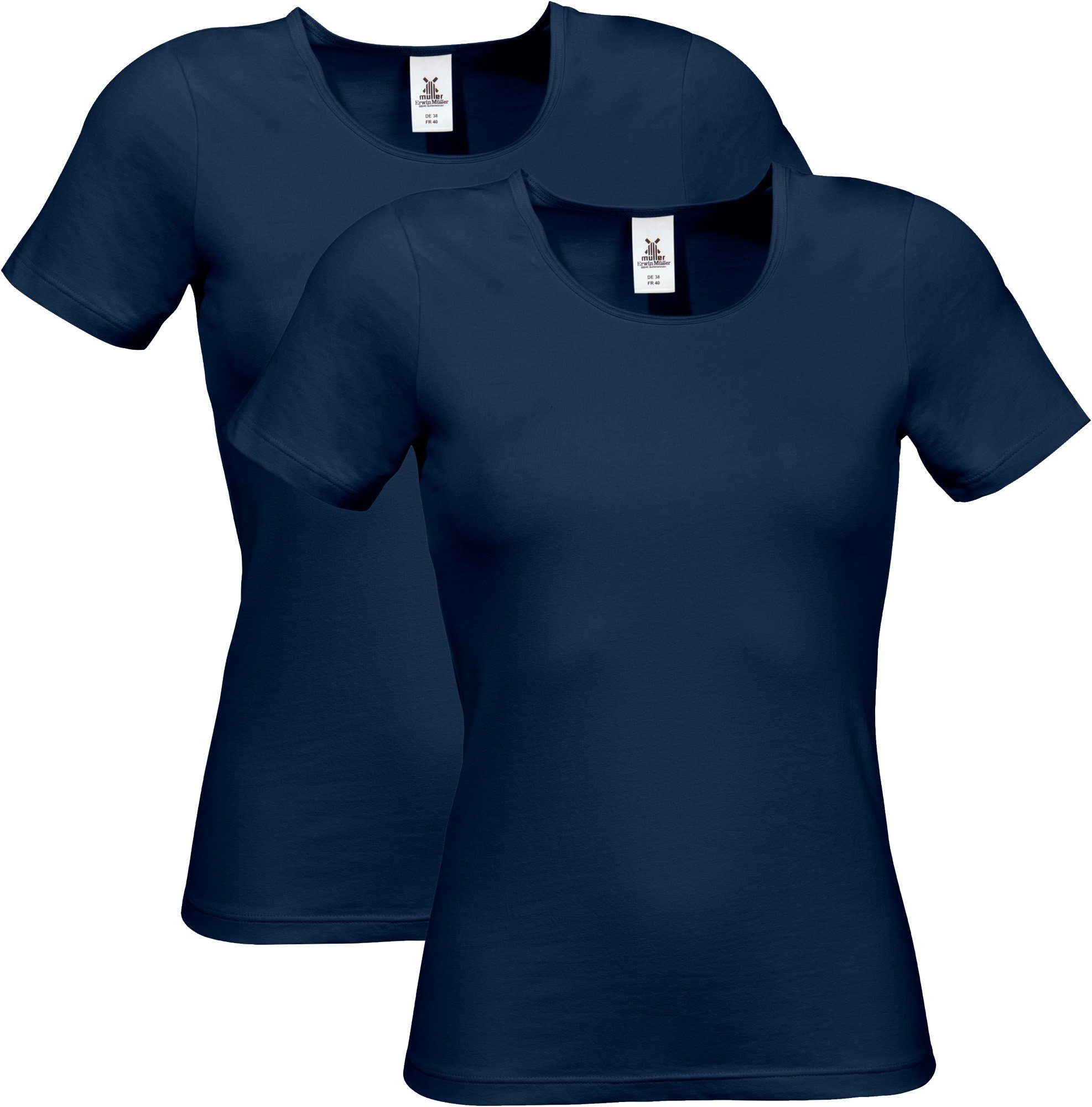 Erwin Müller T-Shirt Damen-Unterhemd, 1/2-Arm 2er-Pack günstig online kaufen