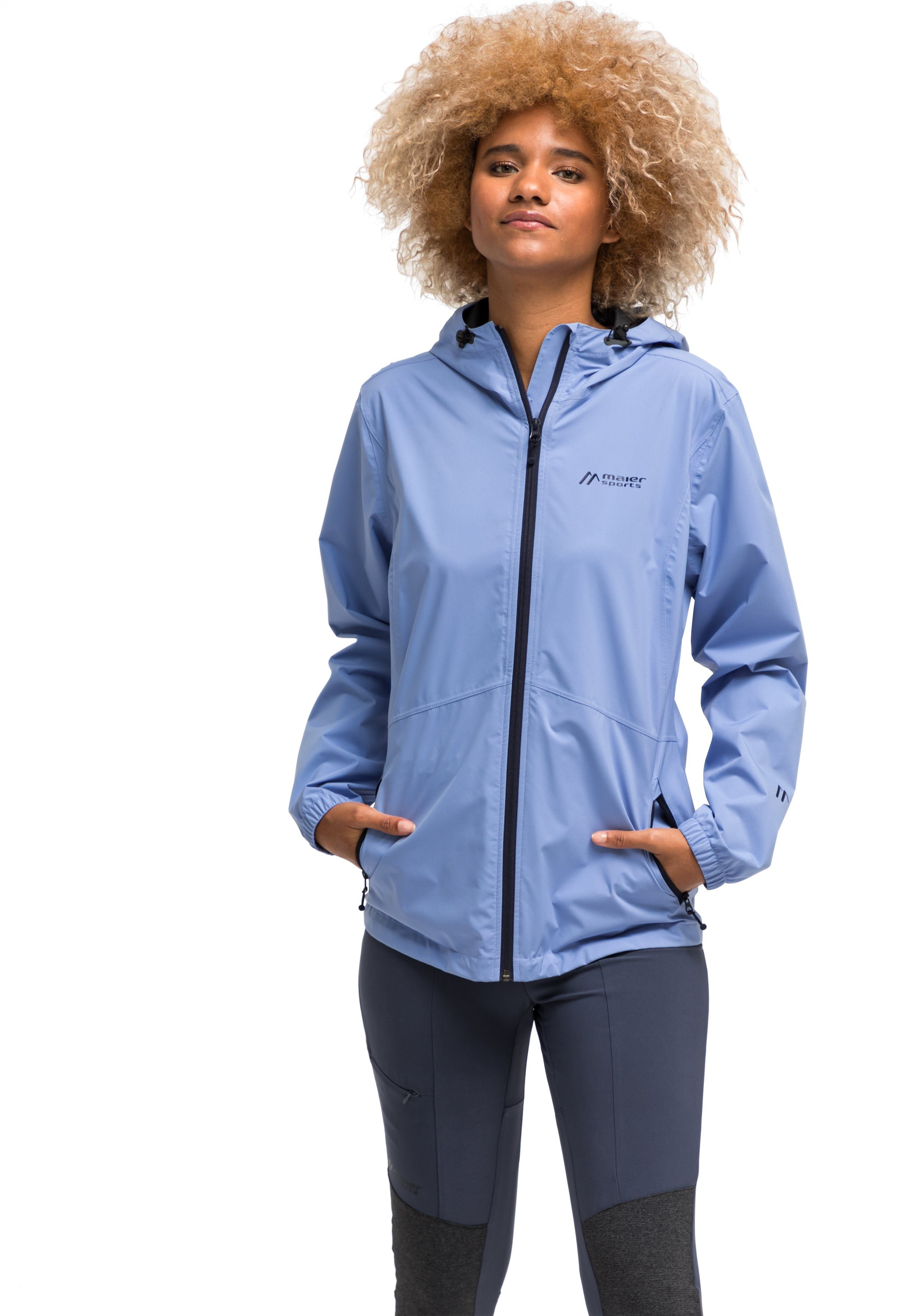 Maier Sports Funktionsjacke Tind Eco Wanderungen Minimalistische 2,5-Lagen-Jacke für Touren W und aquablau