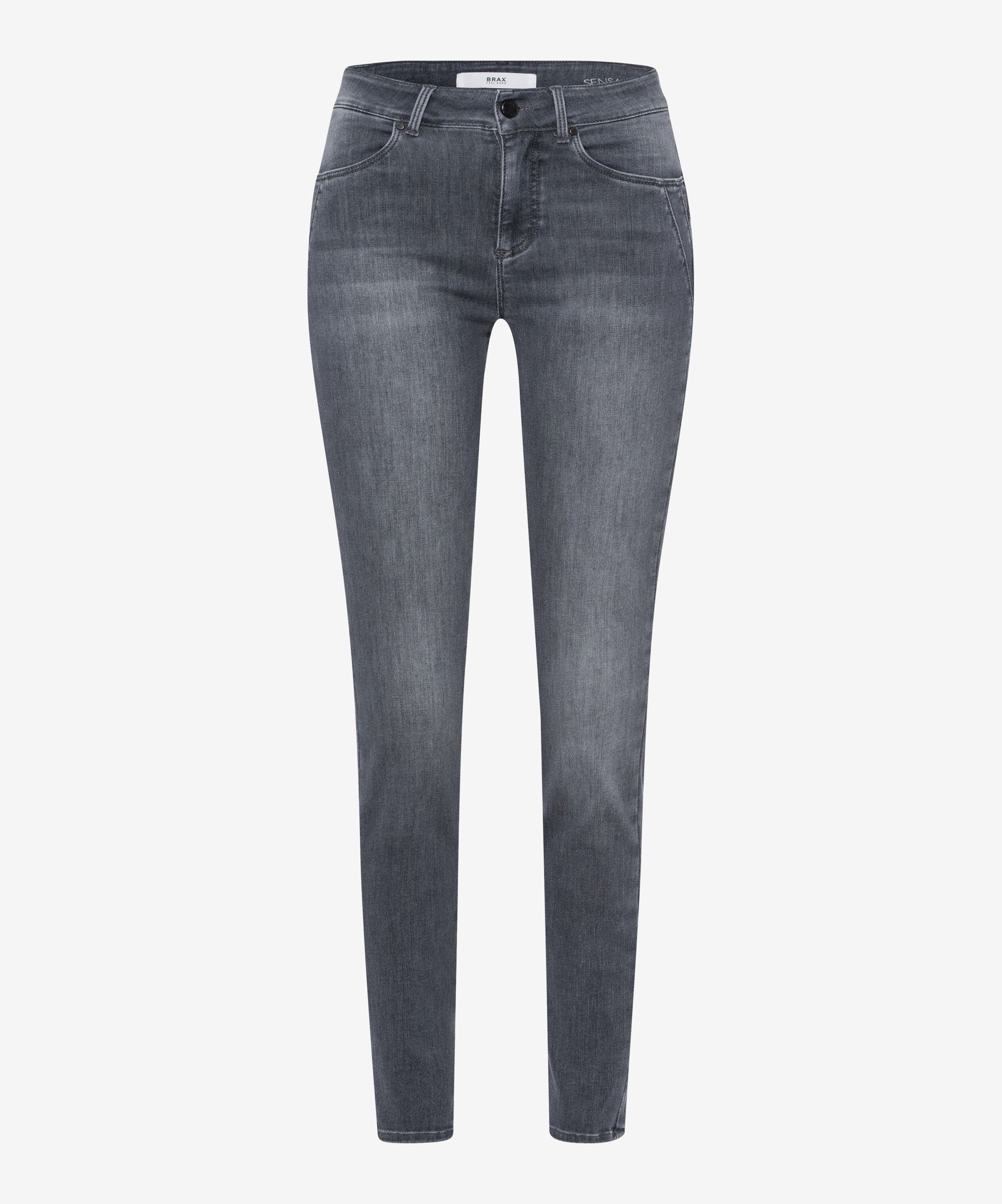 Skinny-fit-Jeans used grey Röhrenjeans Brax