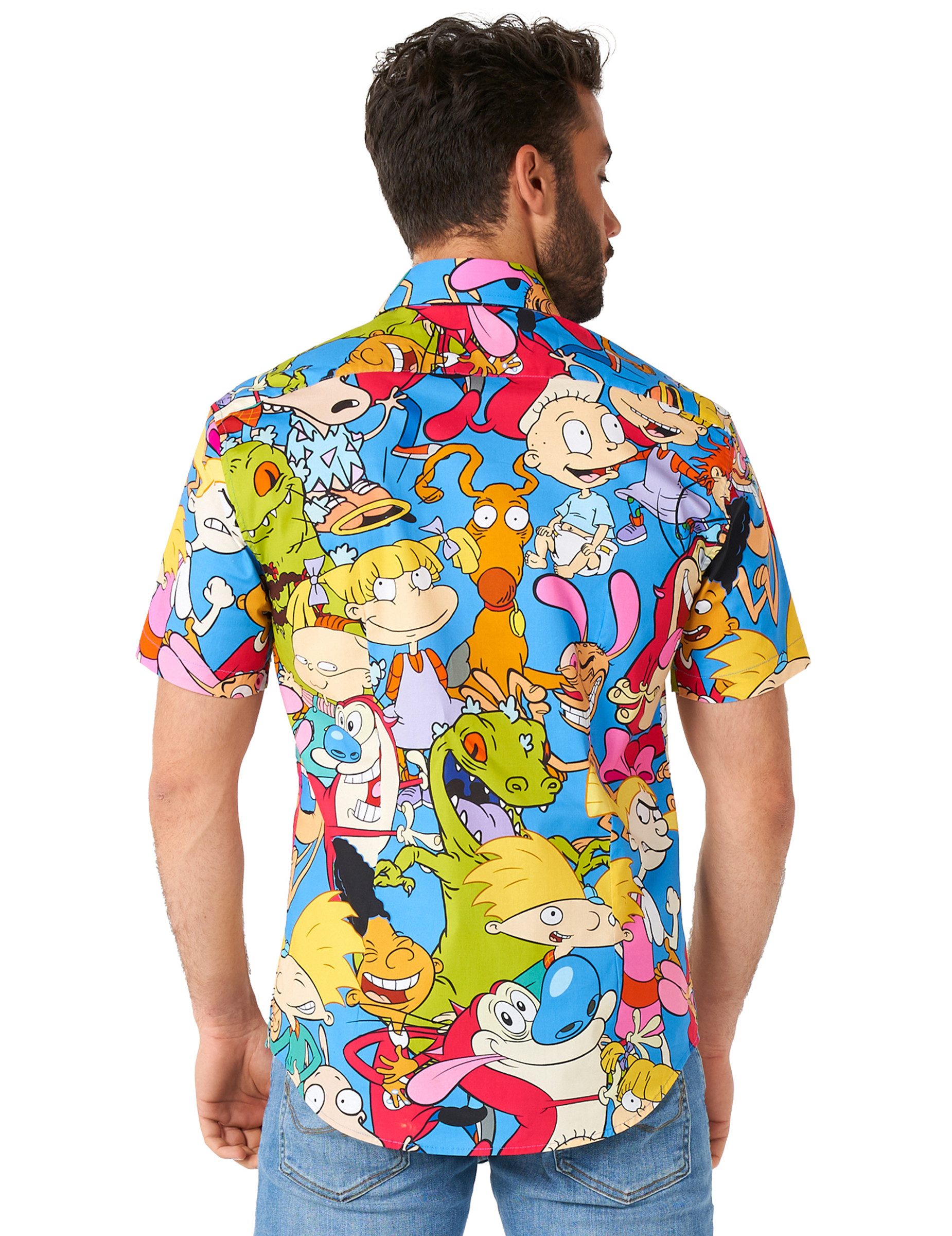 Opposuits Kostüm Nickelodeon Herrenhemd für Erwachsene 90er Jahre bunt günstig online kaufen