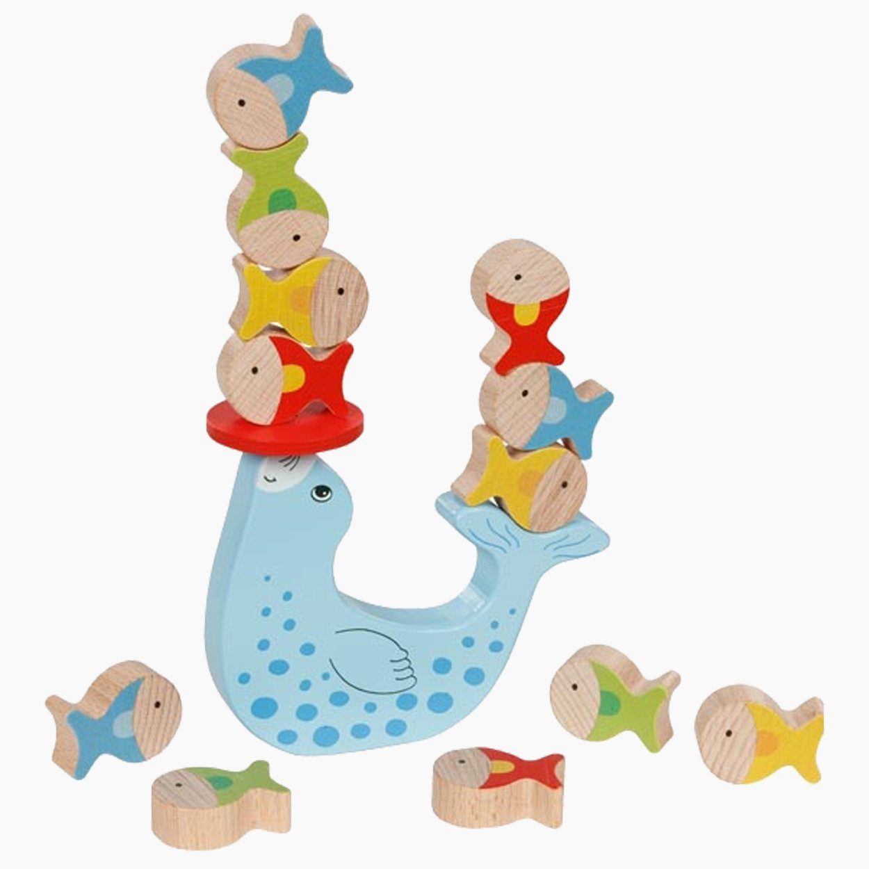 goki Spiel Balancierspiel Robbe, Familienspiel, Schöner Spielspaß für die Feinmotorik