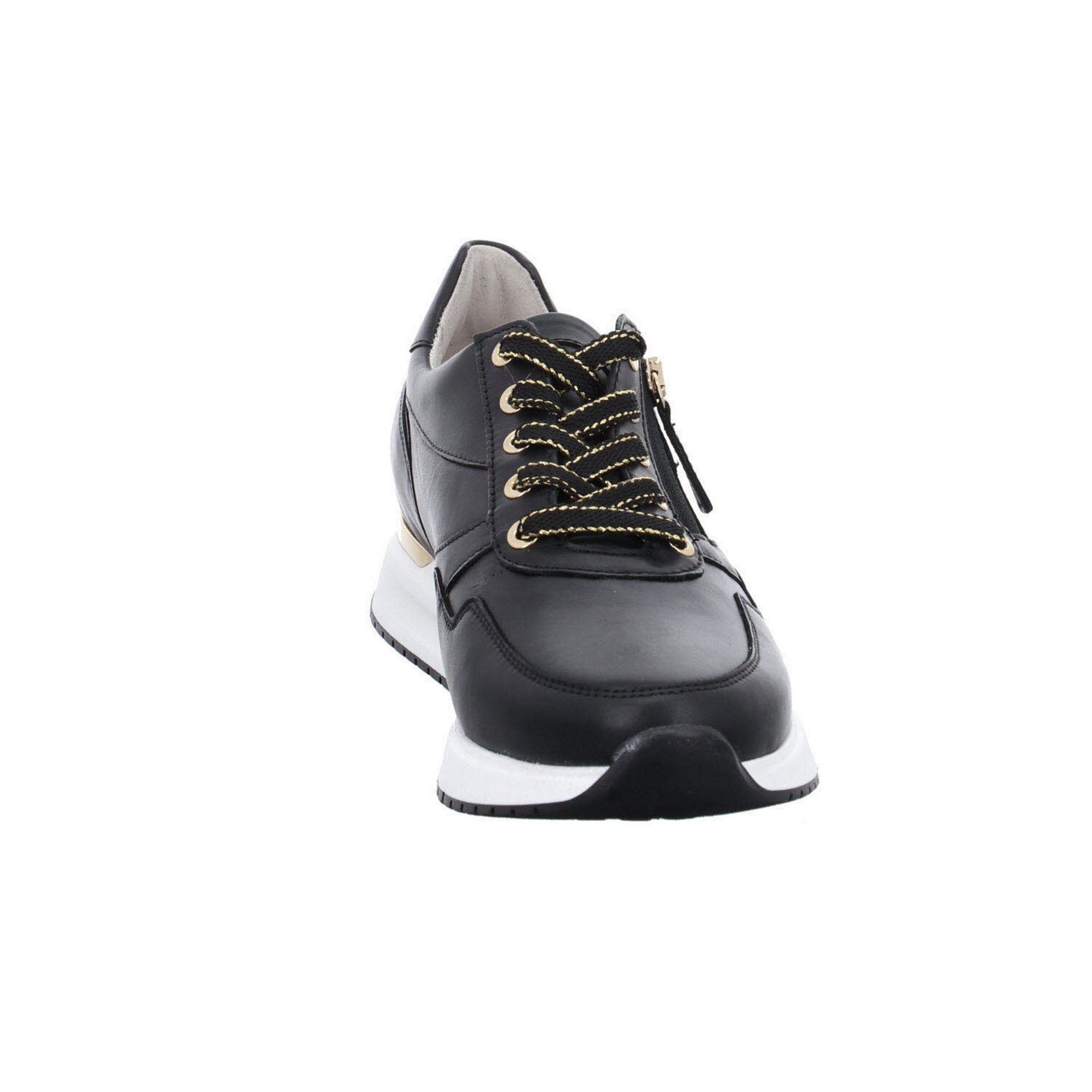 Sneaker Sneaker Gabor Damen schwarz.gold Davos Schnürschuh Schuhe Glattleder