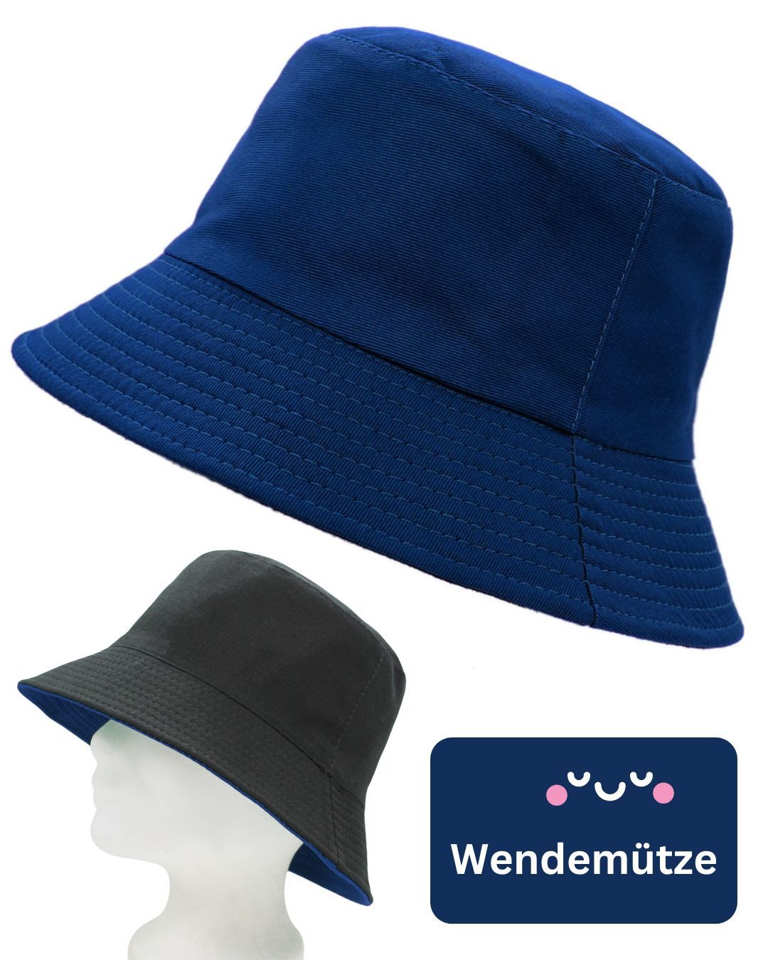 dy_mode Fischerhut Unisex Bucket Hat Herren Anglerhut Fischerhut Damen Mütze Wendemütze Wende Mütze