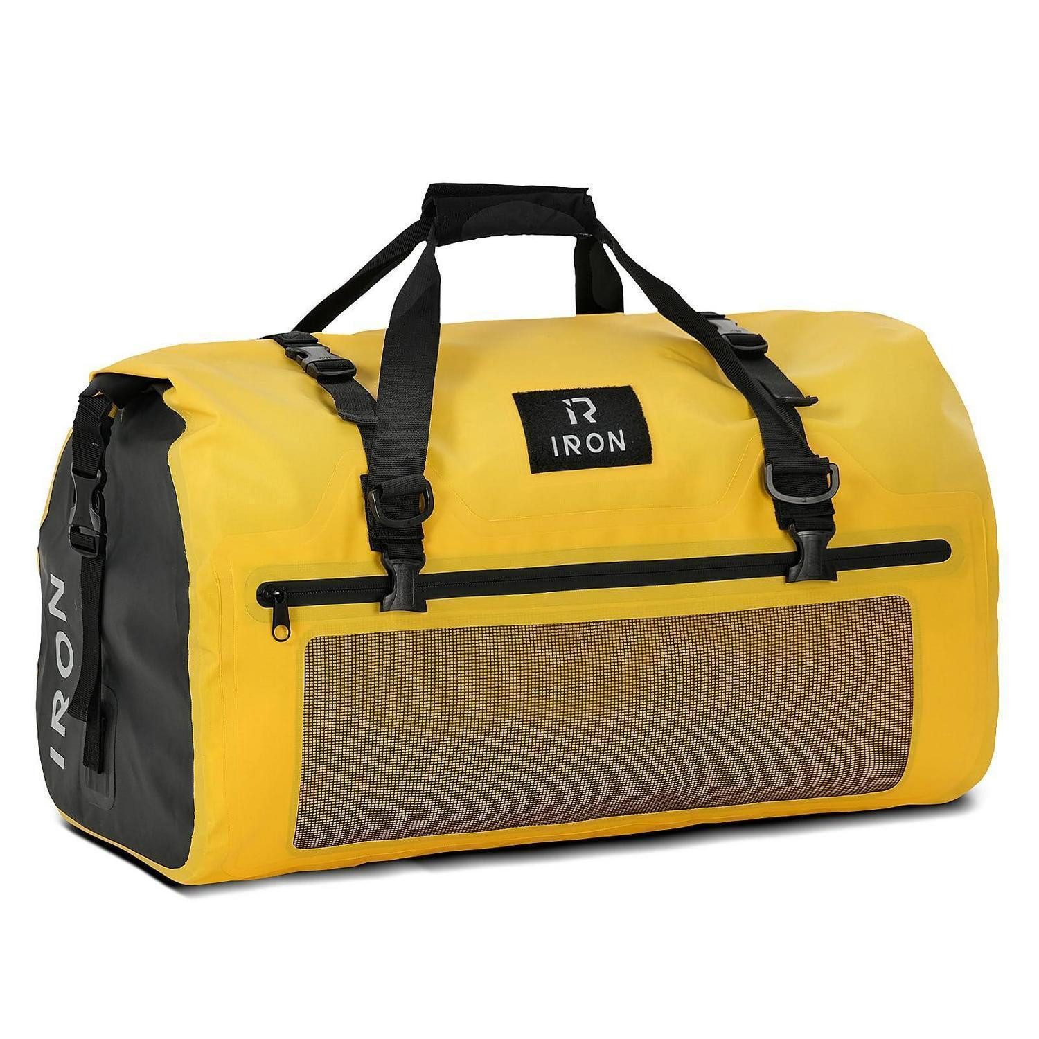 LuxusKollektion Satteltasche Motorradtasche Rolltop wasserdicht MOLLE Reflektor Camping 30L Gelb