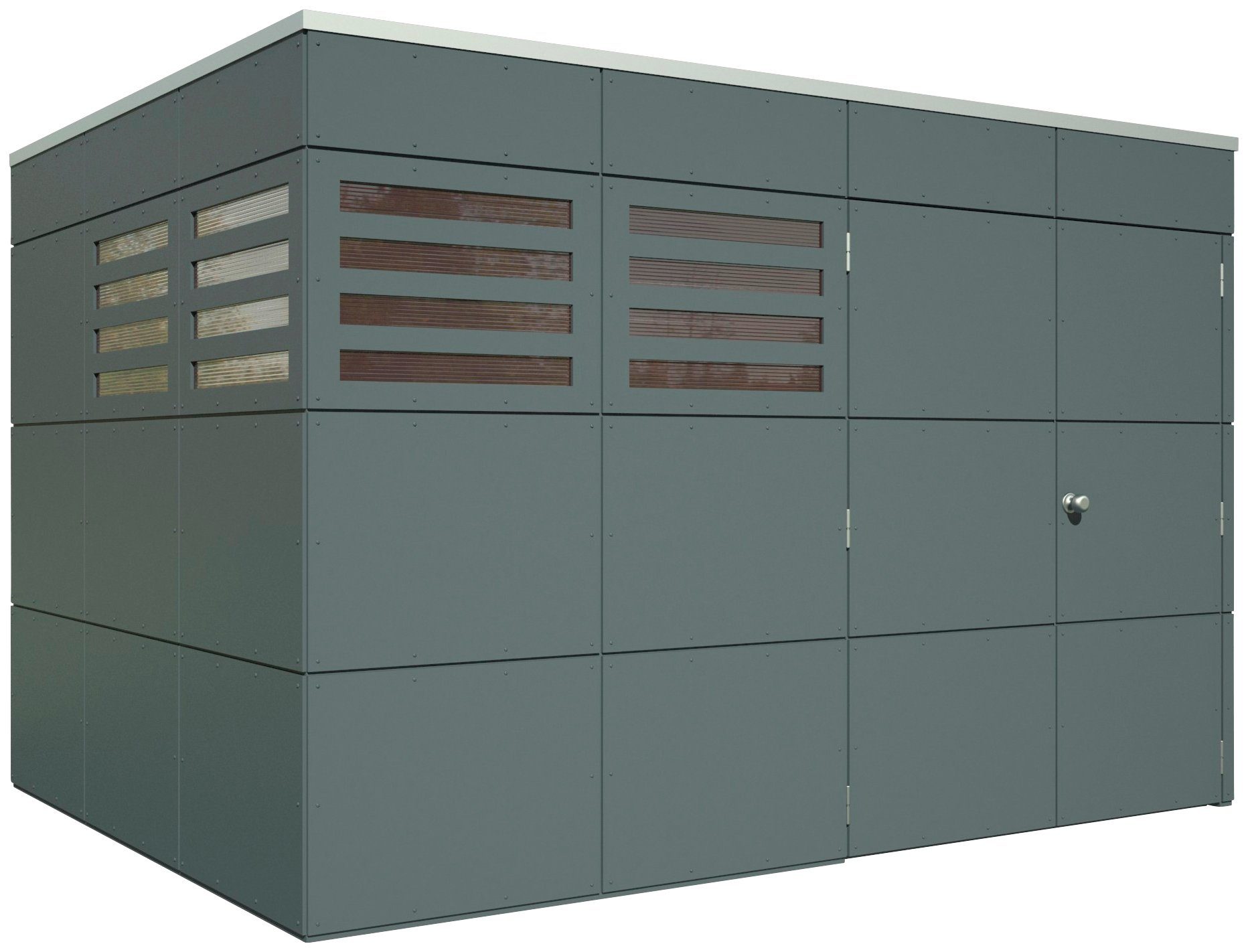 Skanholz Gartenhaus CrossCube Brisbane 4, BxT: 337x253 cm