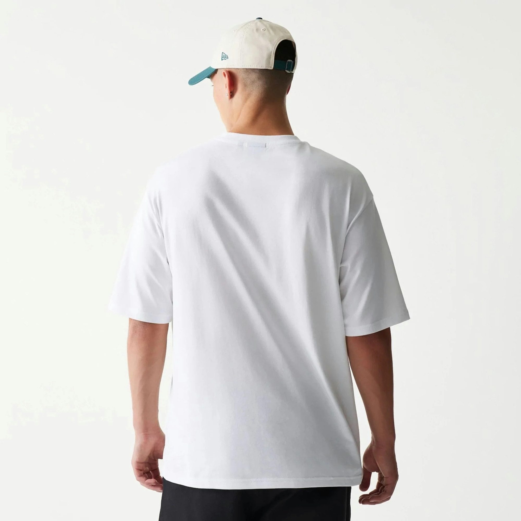 New Era Print-Shirt Baseball Player Graphic Oversized T-Shirt - Weiß