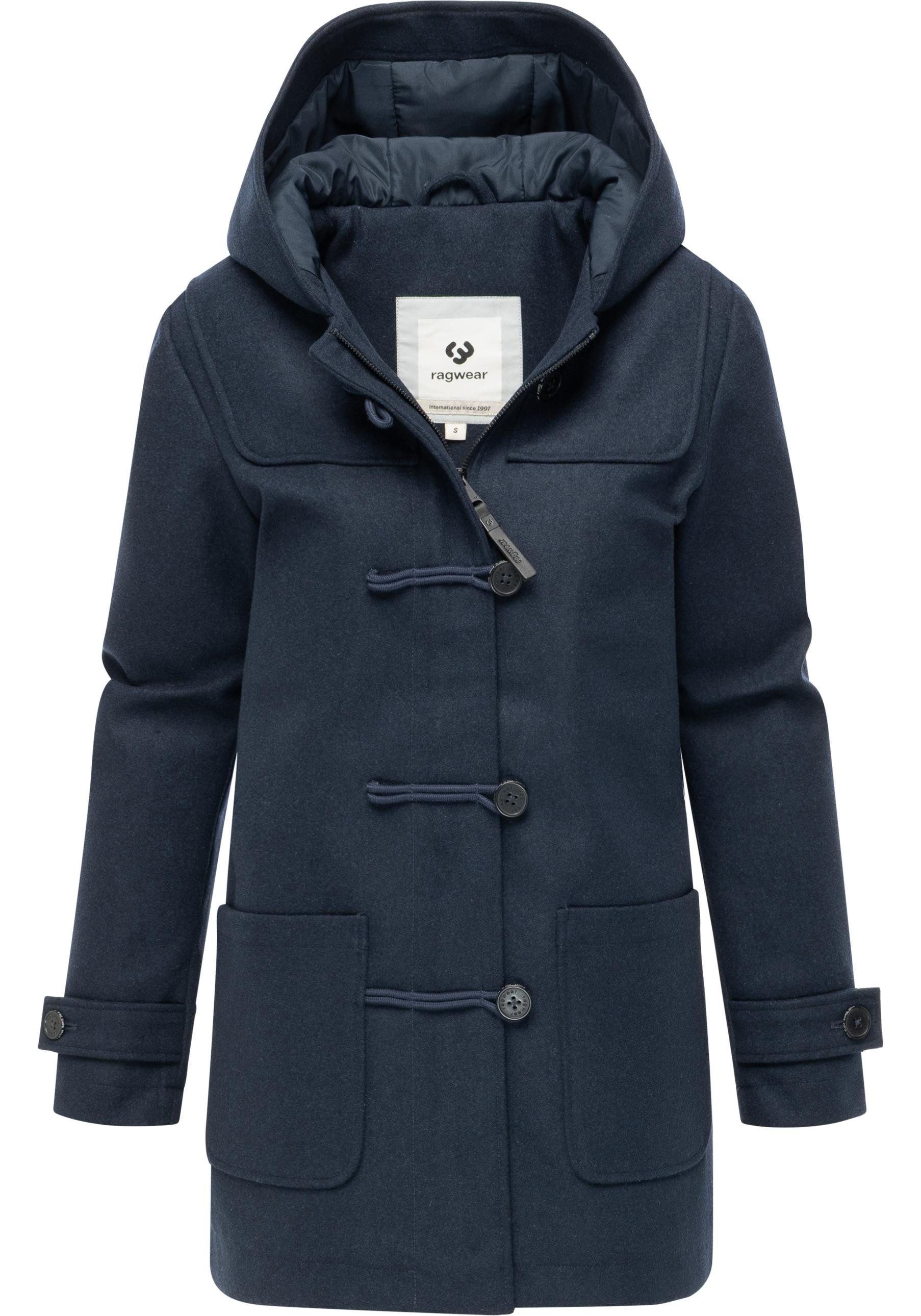 Ragwear Wintermantel Duffina YOUMODO warmer Mantel mit Knopfleiste