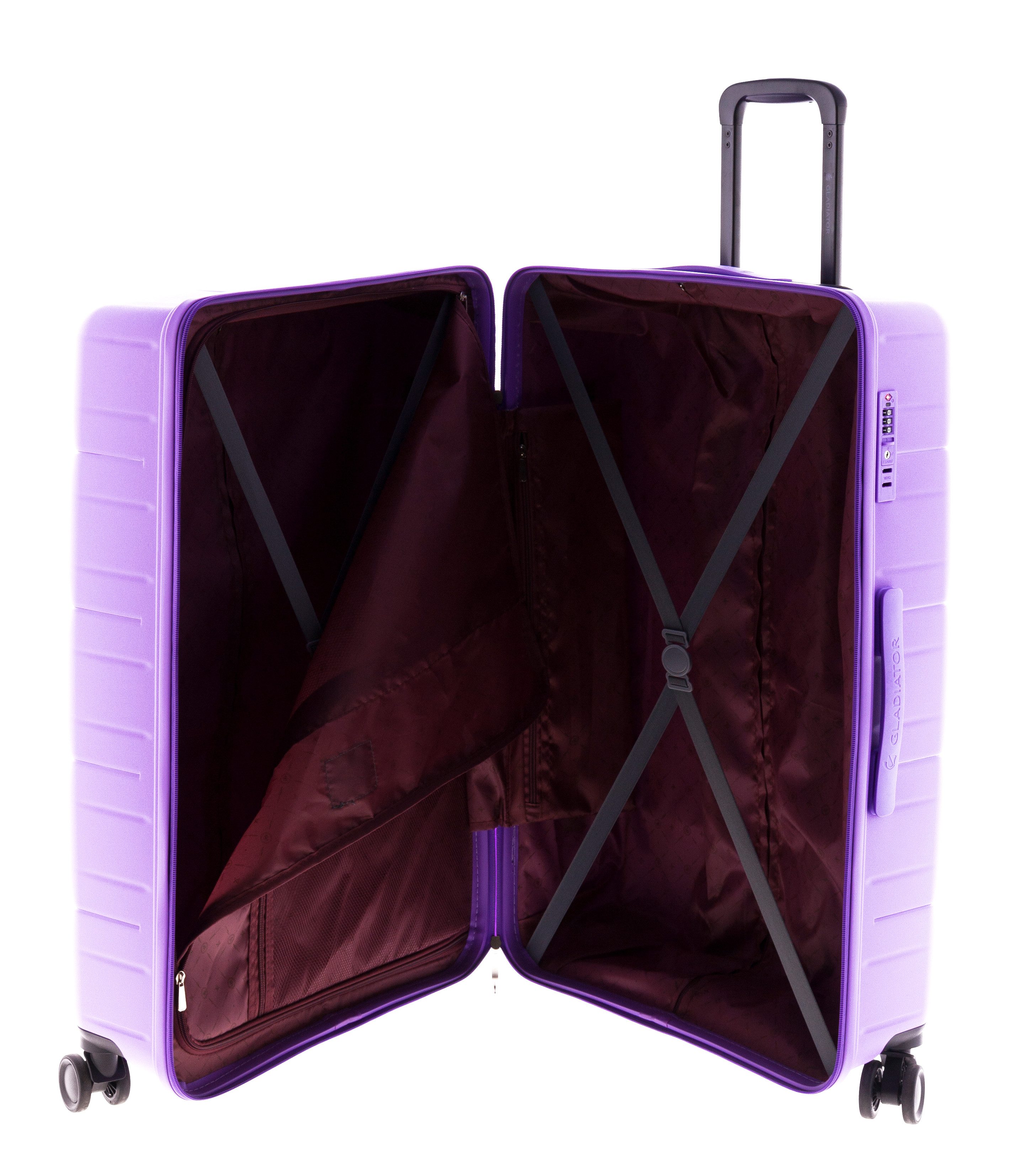 GLADIATOR Hartschalen-Trolley XL, 4 Rollen, TSA, Polypropylen - in 4 Farben