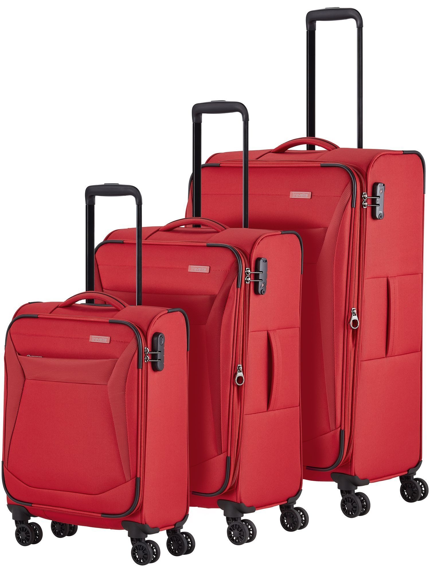 travelite Koffer 080040-10, Travelite CHIOS 4w L/M/S Trolley Set Rot 080040 günstig online kaufen