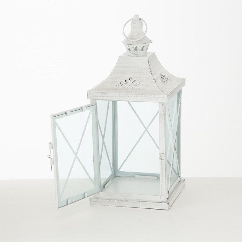 BOLTZE Windlicht Windlicht Laterne 2er Set Indoor Metall weiß ca. 40 hoch günstig online kaufen