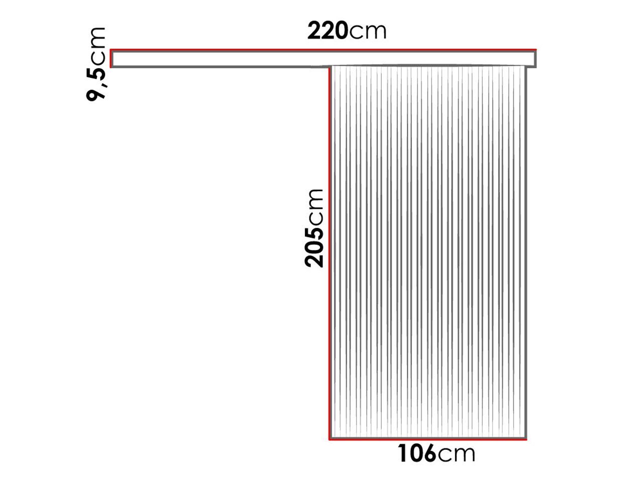 MIRJAN24 Schiebetür Belmo 100 (universell Links / Rechts), Metallkugellagerschiebesystem
