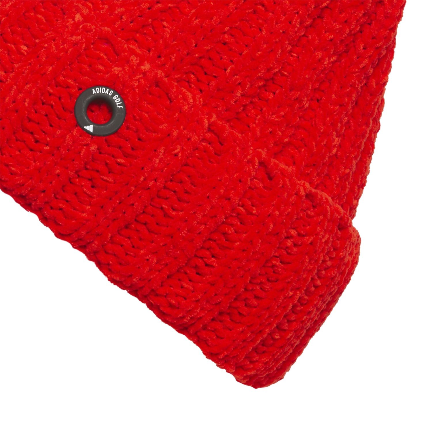 adidas Sportswear Beanie Adidas Golf Mütze Bommel Chenille Cable-Knit Rot Unisex One Size