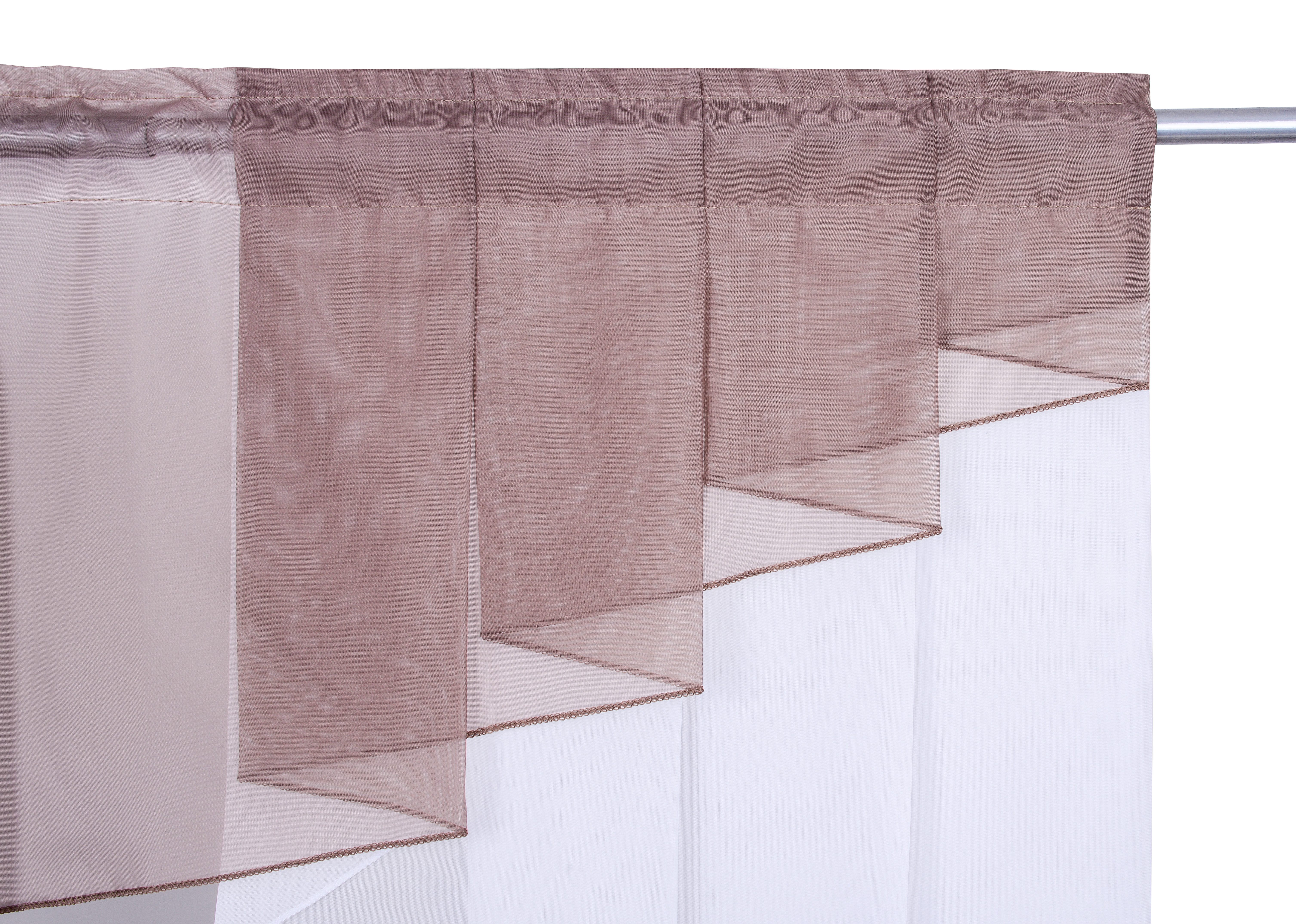 OTTO home Kuvertstore Sinan (1 St), Stangendurchzug, transparent, Kräuselbandaufhängung