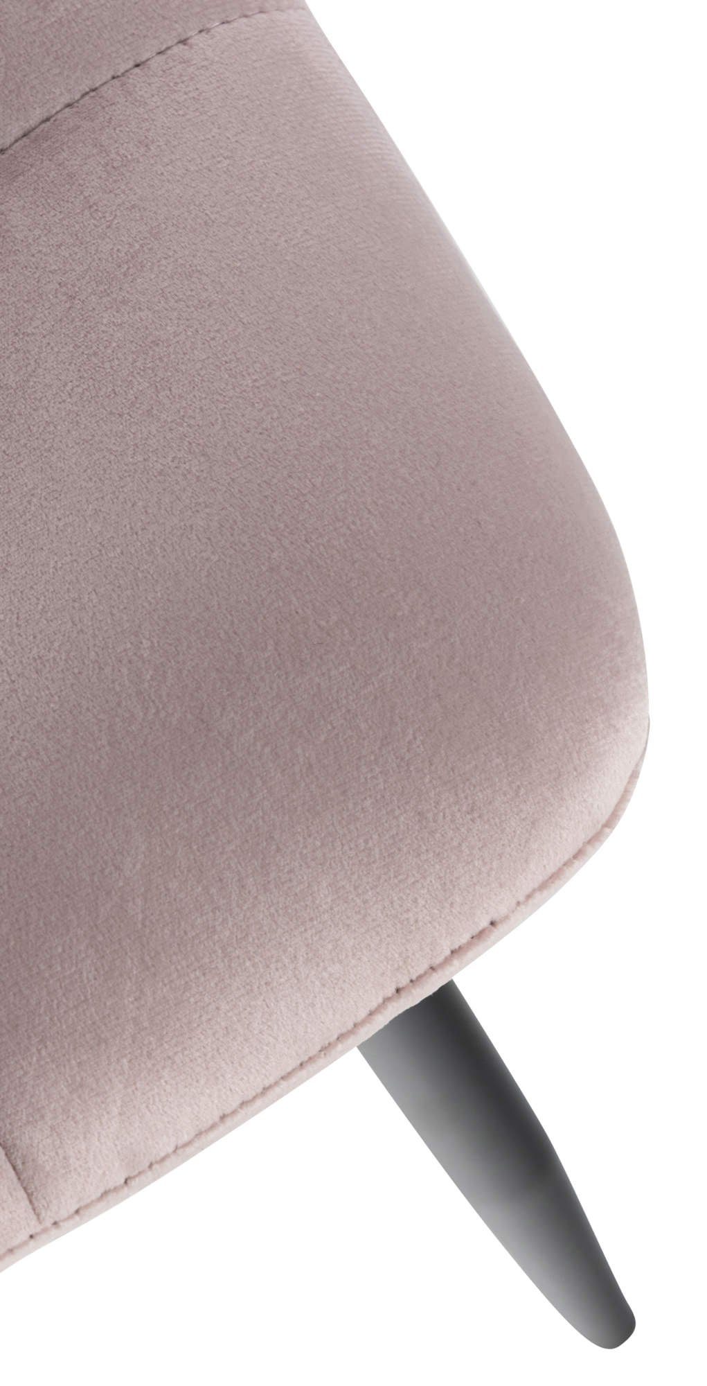 TPFLiving schwarz Sitzfläche mit Atina Gestell: - - pink Wohnzimmerstuhl), Esszimmerstuhl - hochwertig Sitzfläche: Metall (Küchenstuhl Konferenzstuhl Samt gepolsterter