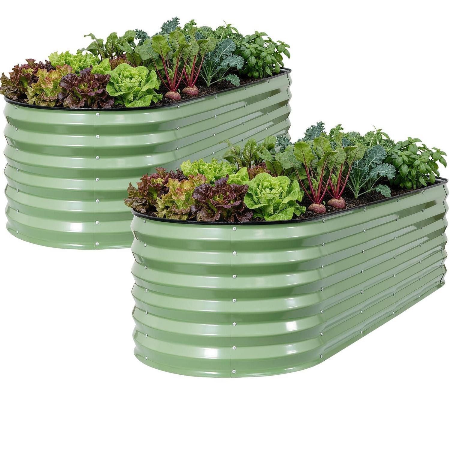 LuxusKollektion Hochbeet Hochbeet Metall 180x60x43cm (2 St)