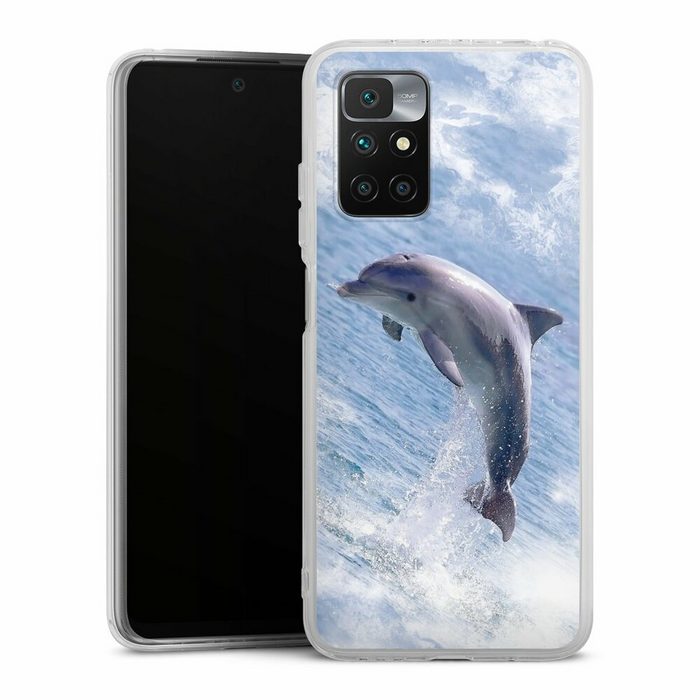 DeinDesign Handyhülle Delfine Meer Wal Springender Delphin Xiaomi Redmi 10 Silikon Hülle Bumper Case Handy Schutzhülle