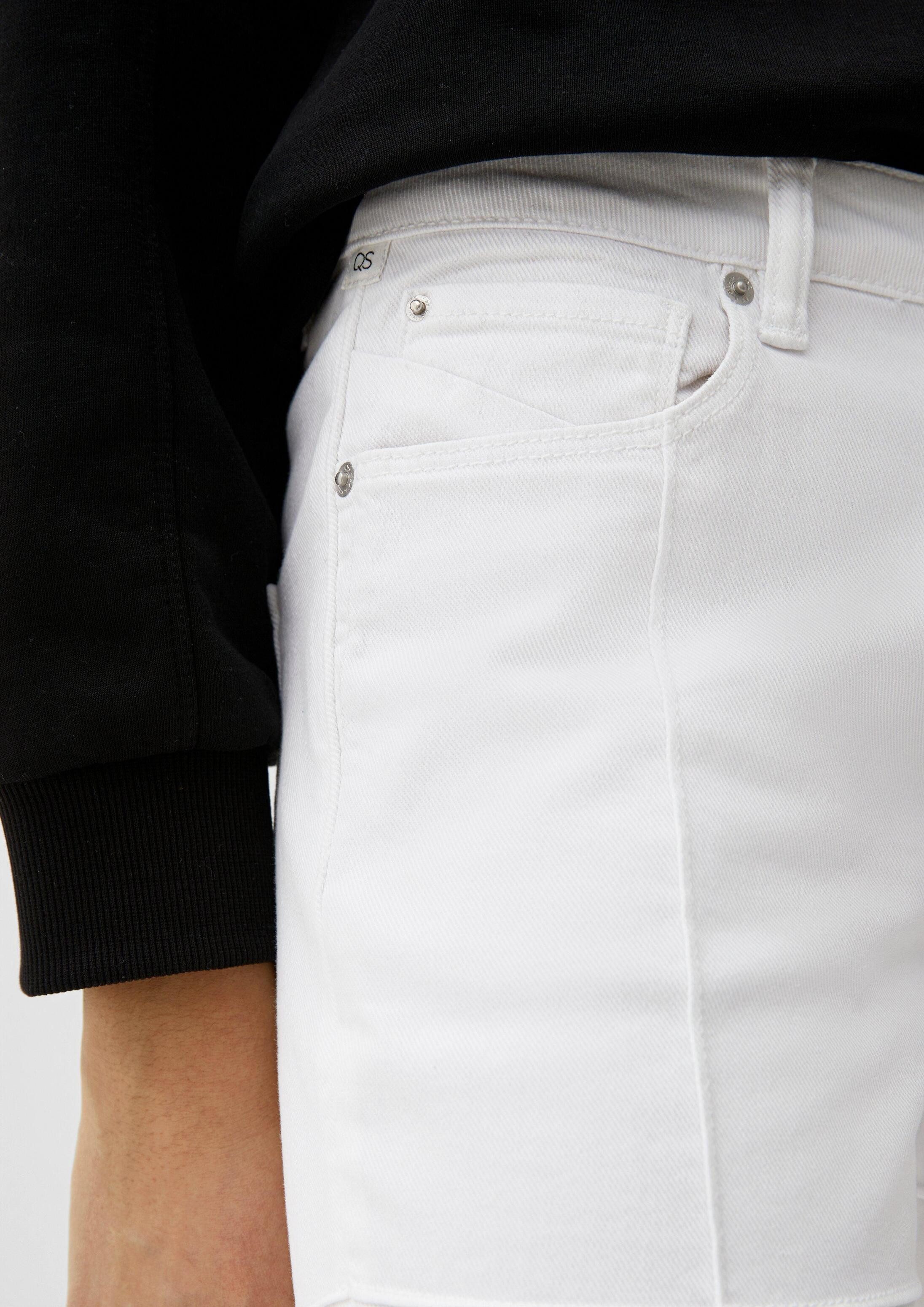 QS Slim-fit-Jeans Jeans-Hose CATIE Jeans Catie / Slim Fit / High Rise / Straight Leg / Pintucks