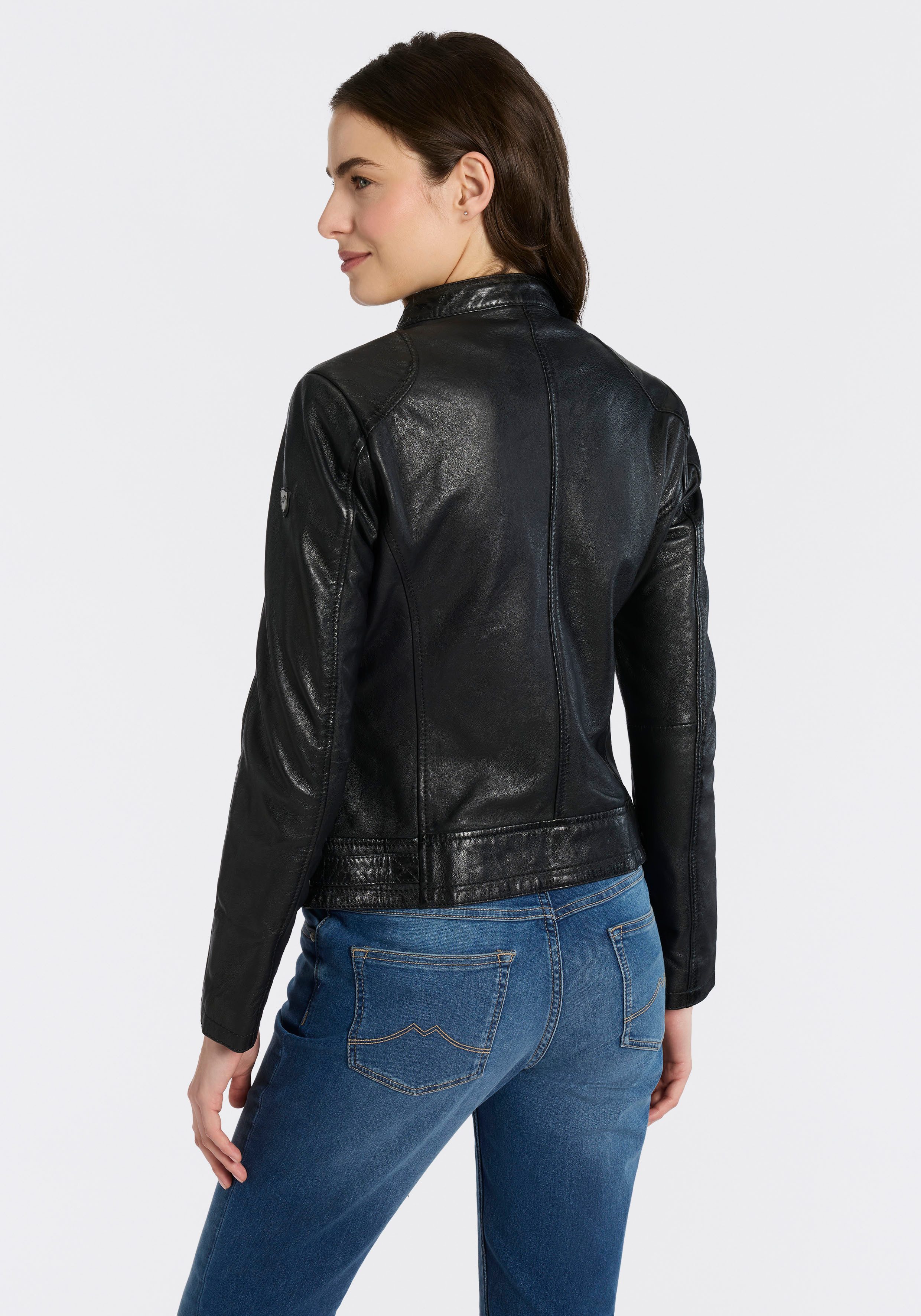 Mauritius Lederjacke MWYouvie mit Stehkragen