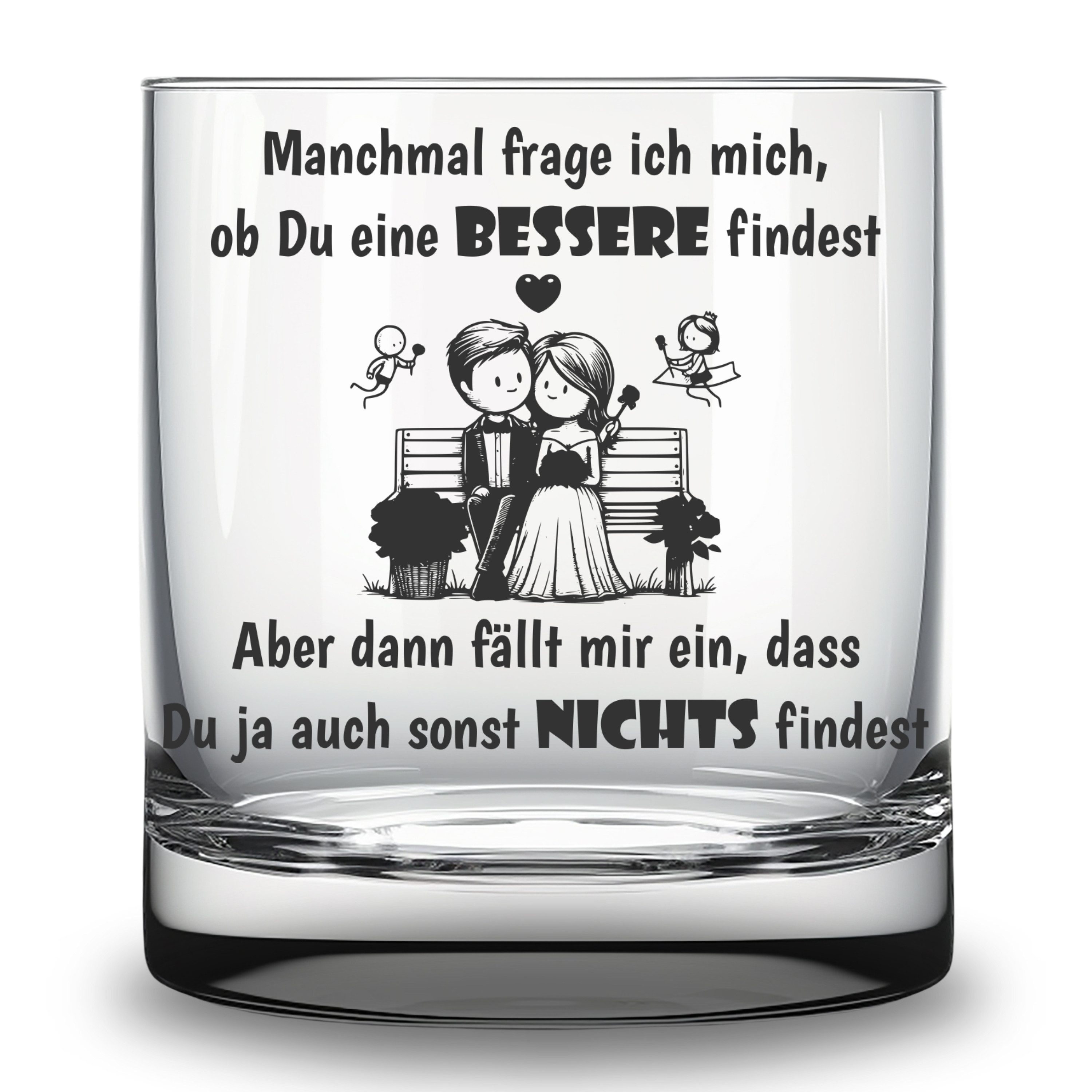 Whiskyglas Lustiges Glas mit Gravur für Freund Mann zum Valentinstag Hochzeitstag